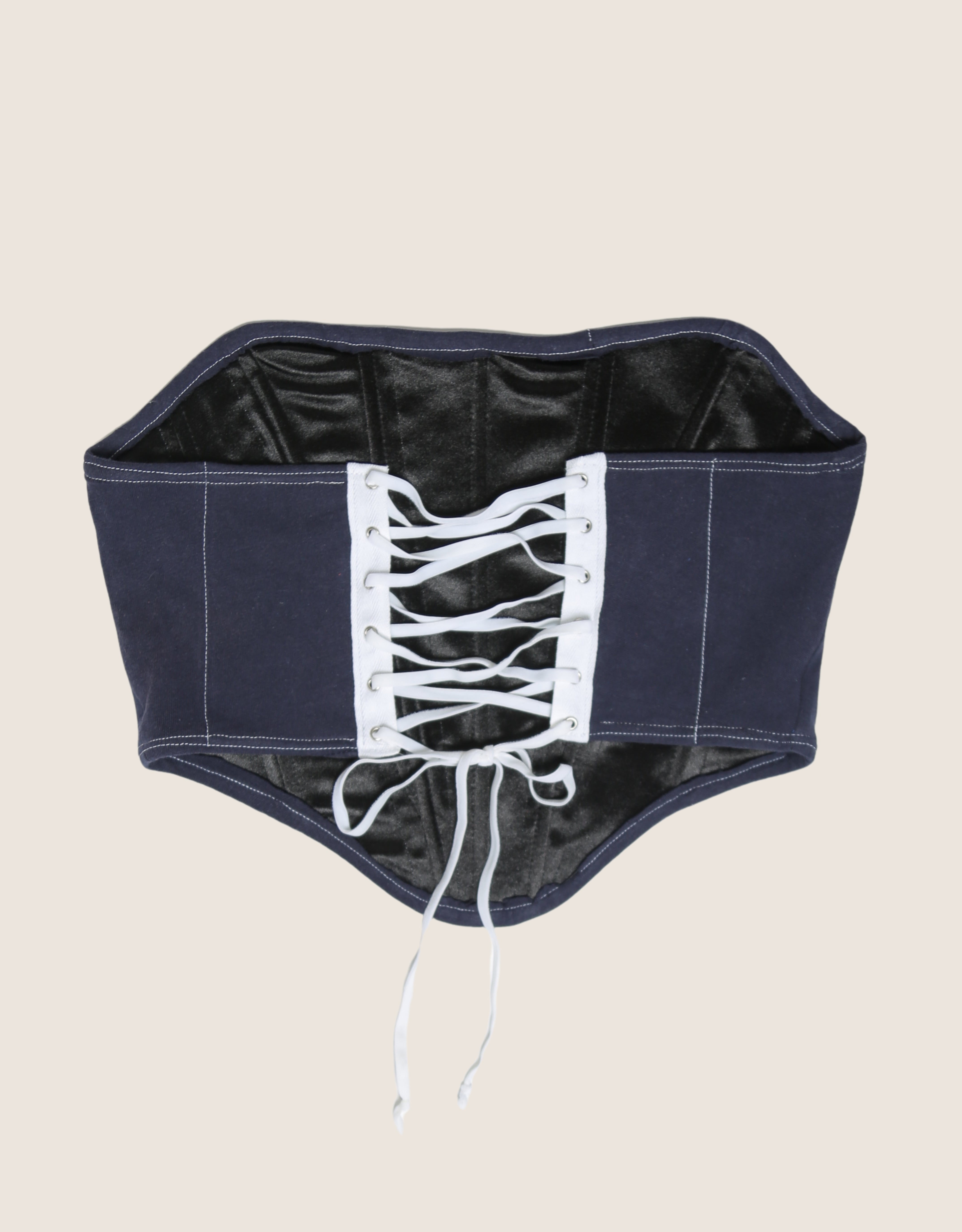 broncos strapless corset (small/ medium)