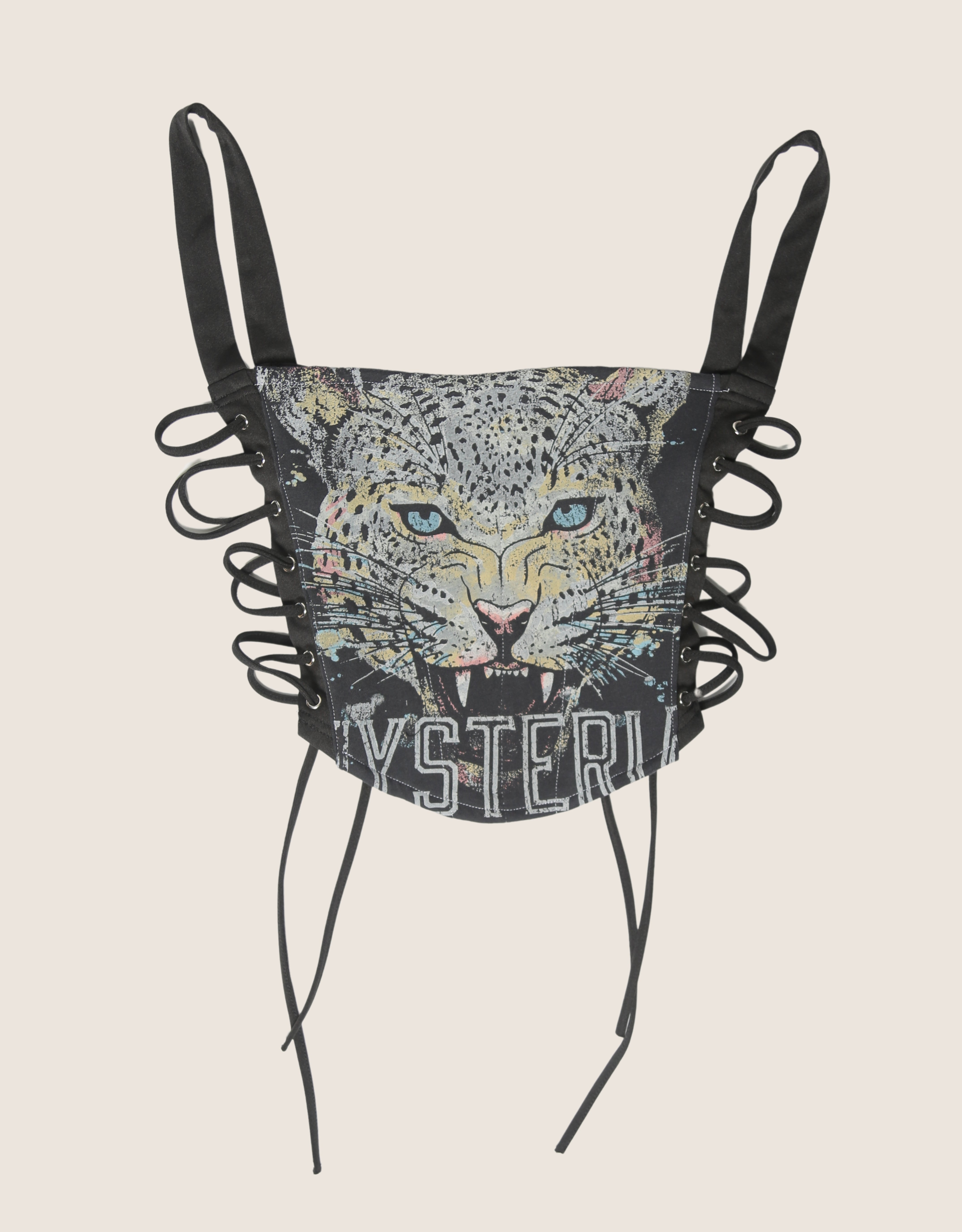 def leppard reworked cropped corset with shrug (S)