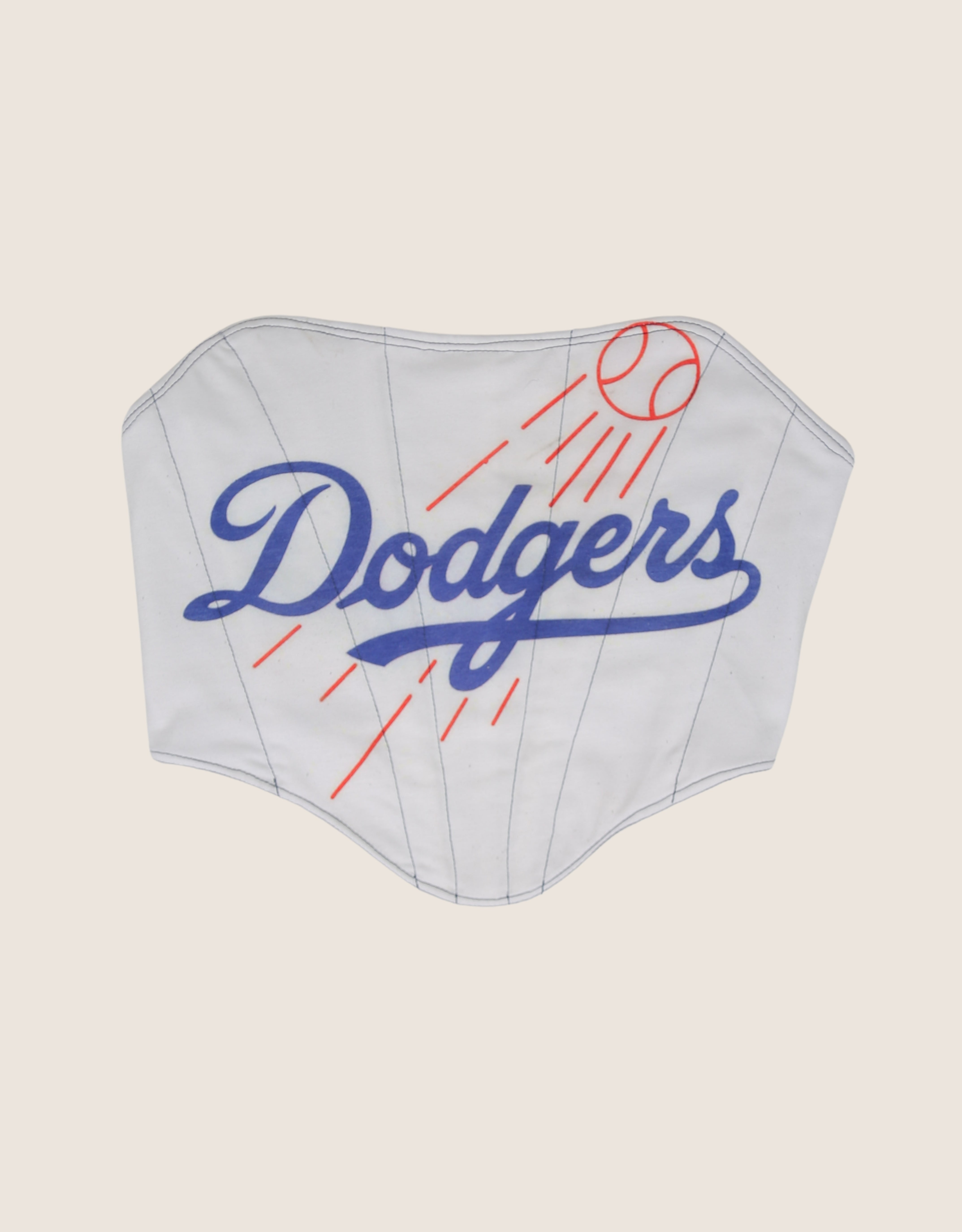 dodgers strapless corset (small/ medium)