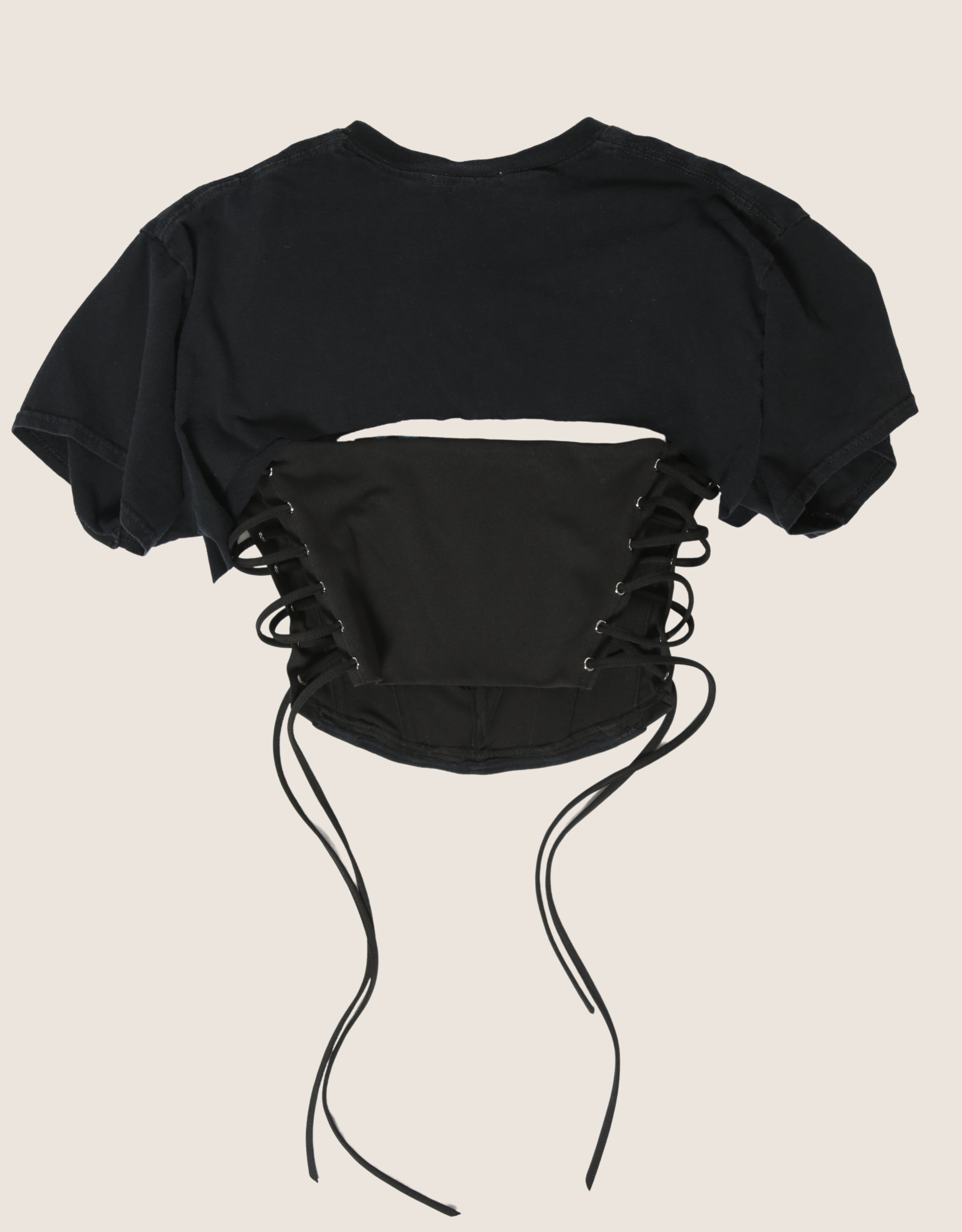 nirvana side lace cropped corset (large)
