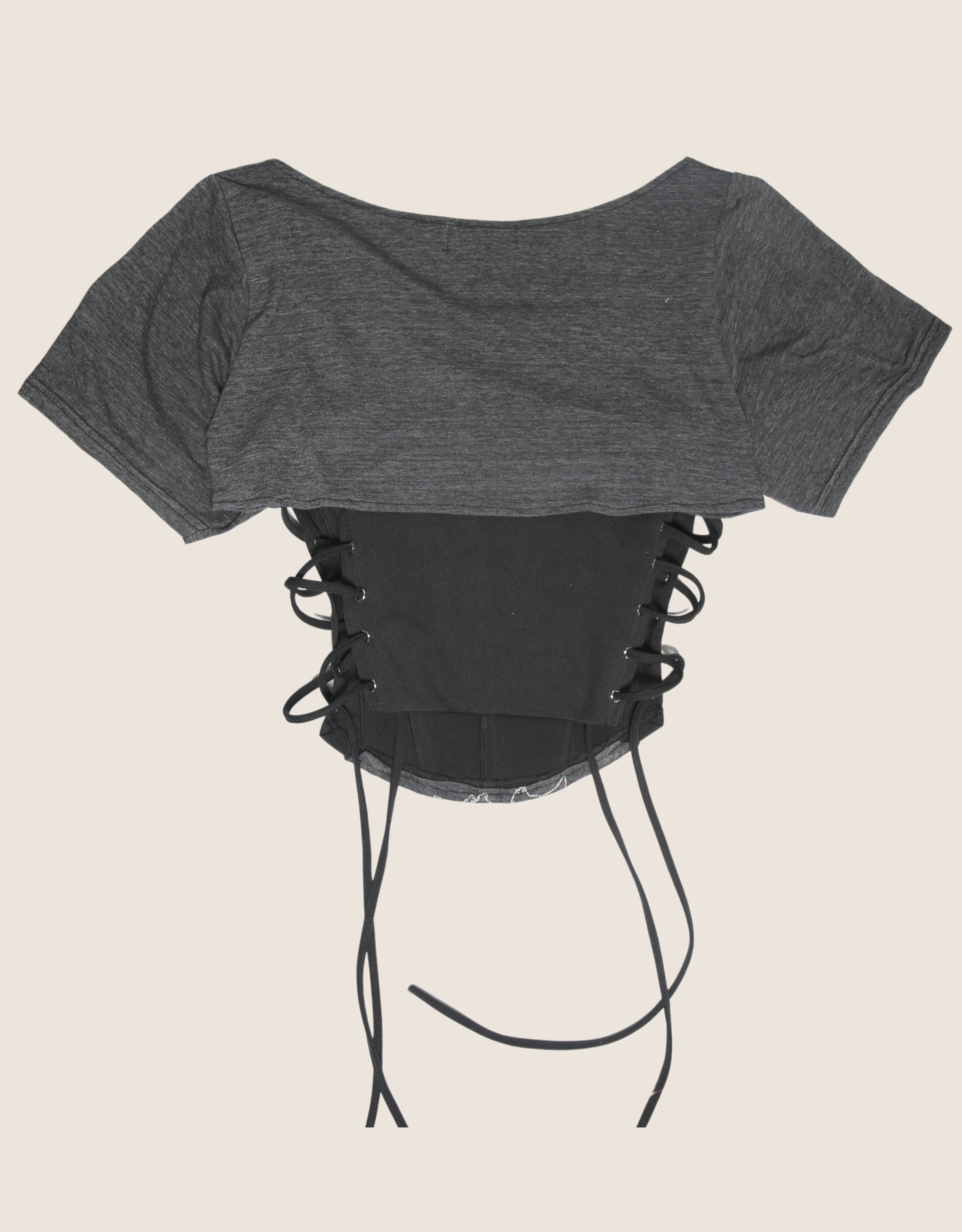 guns n roses reworked corset with matching shrug (M)
