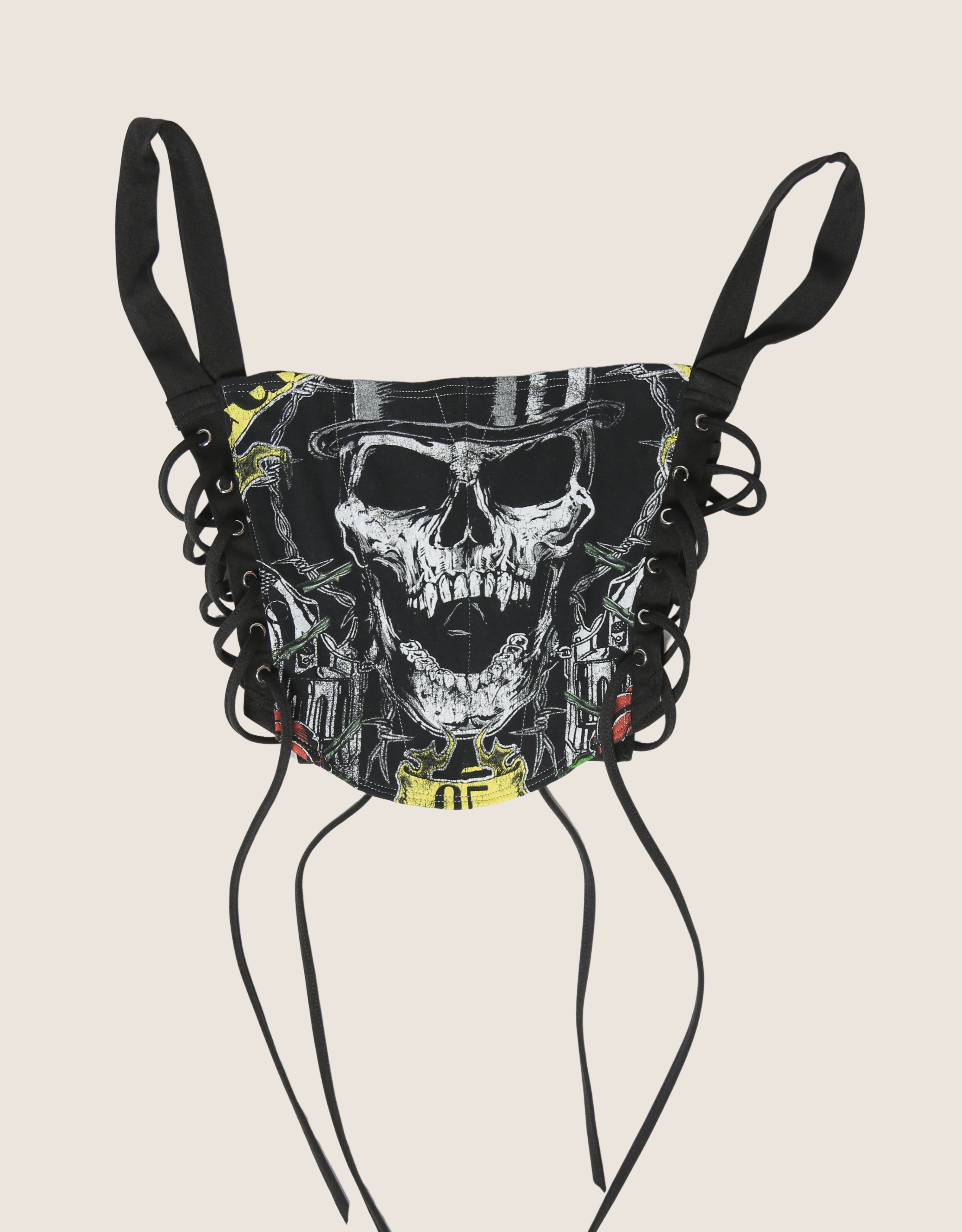guns n roses side lace cropped corset (small)