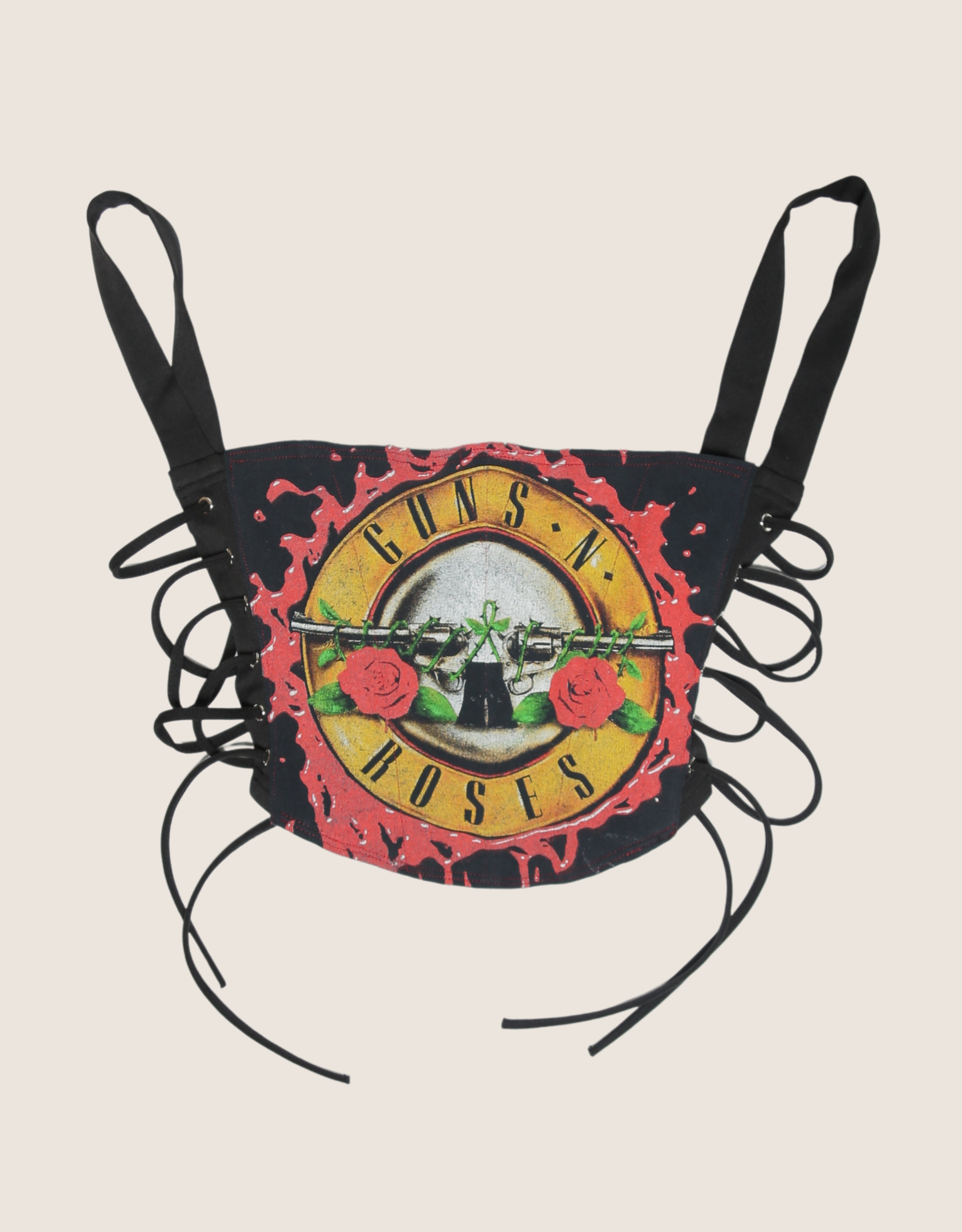 guns n roses side lace cropped corset (medium)