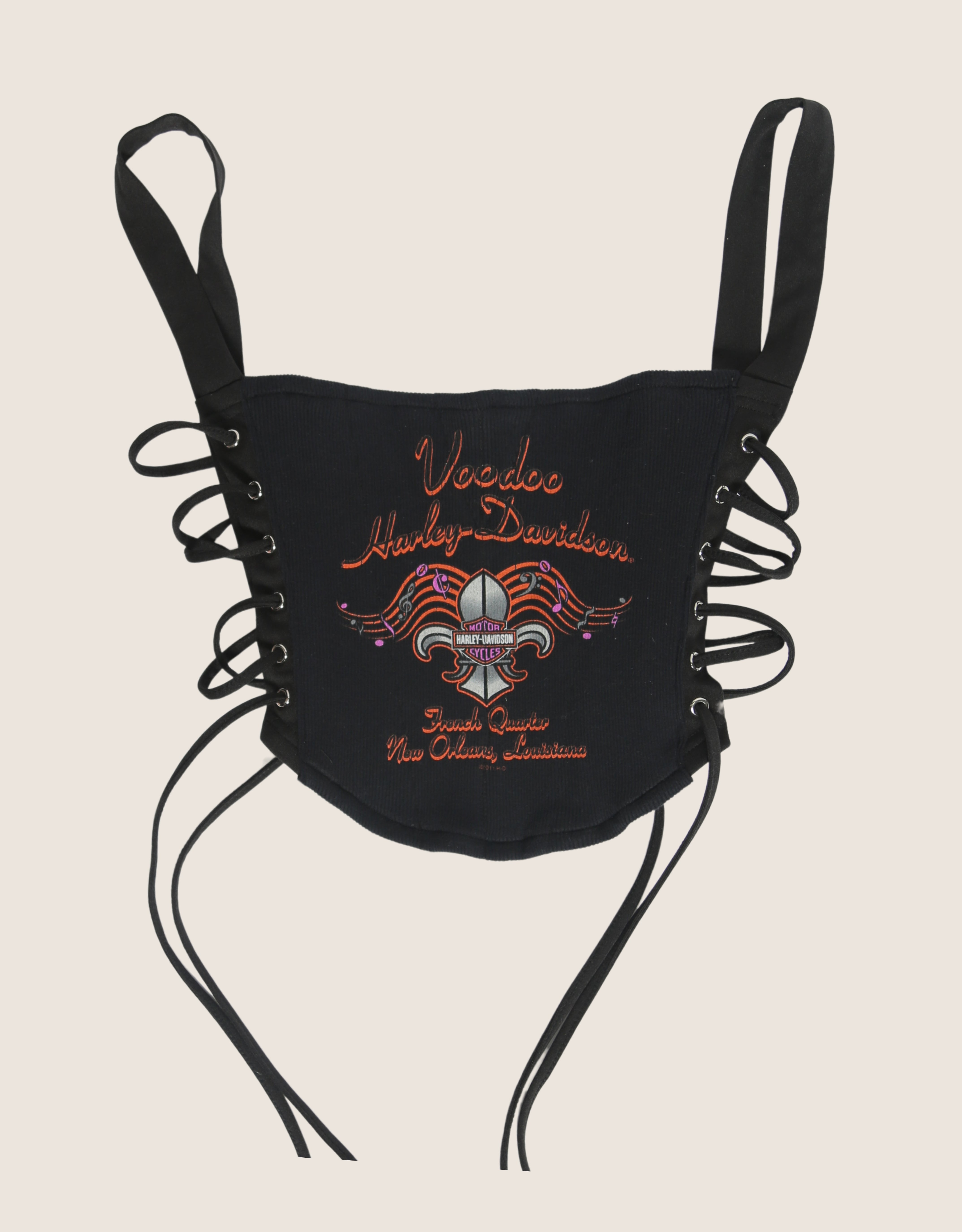vodoo harley side lace cropped corset (XS)