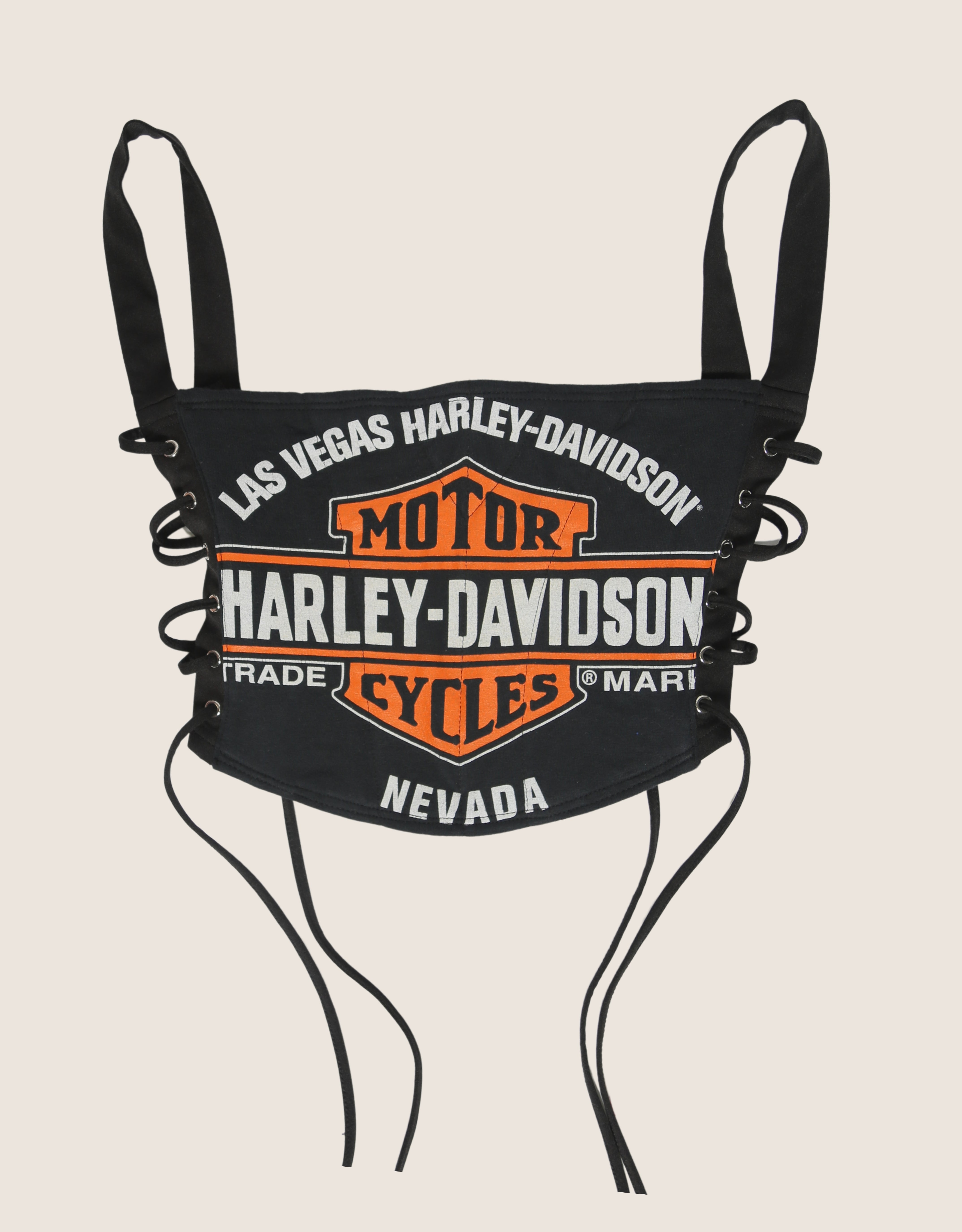 vegas harley side lace cropped corset (M)