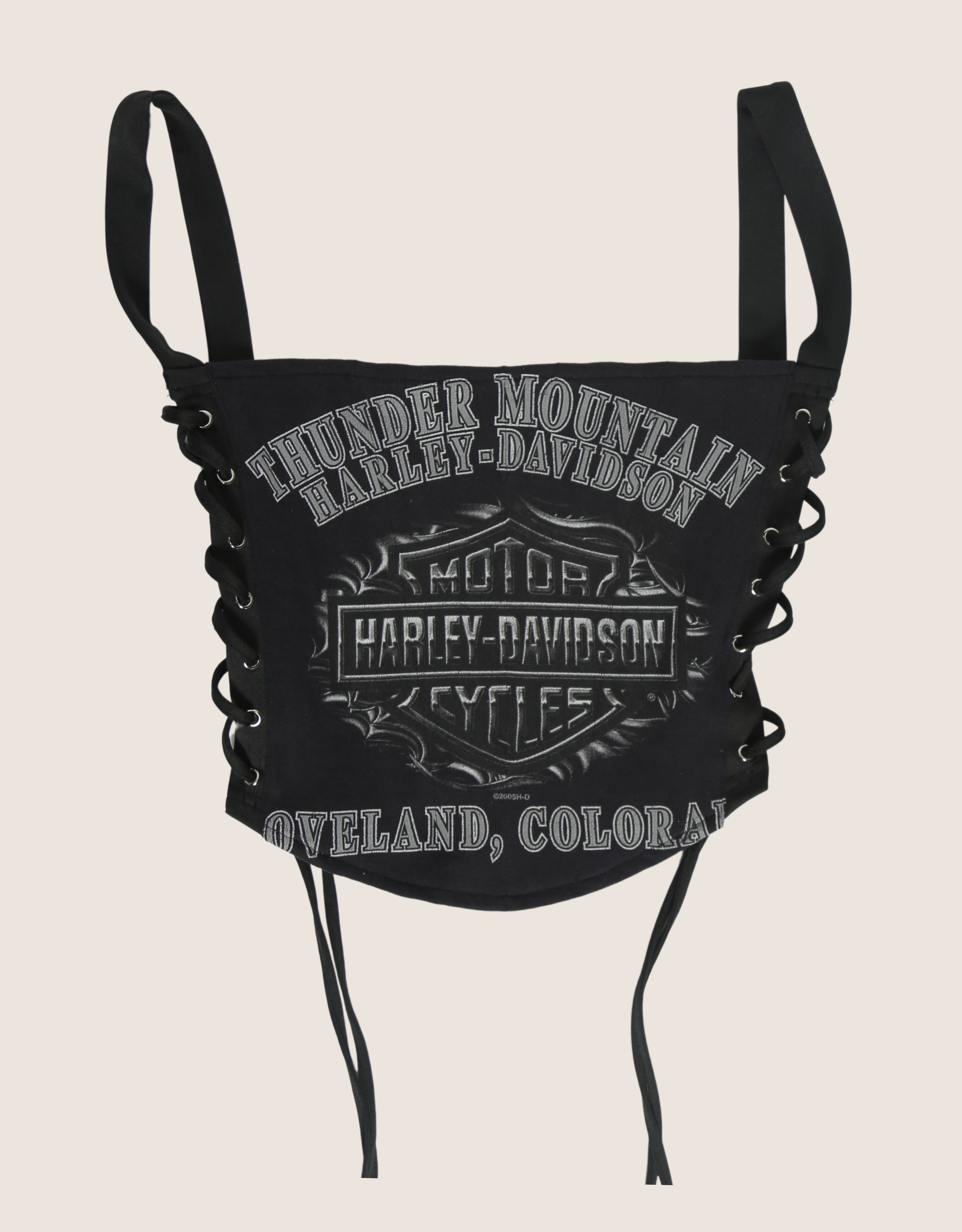 harley thunder mountain side lace full length corset (M)
