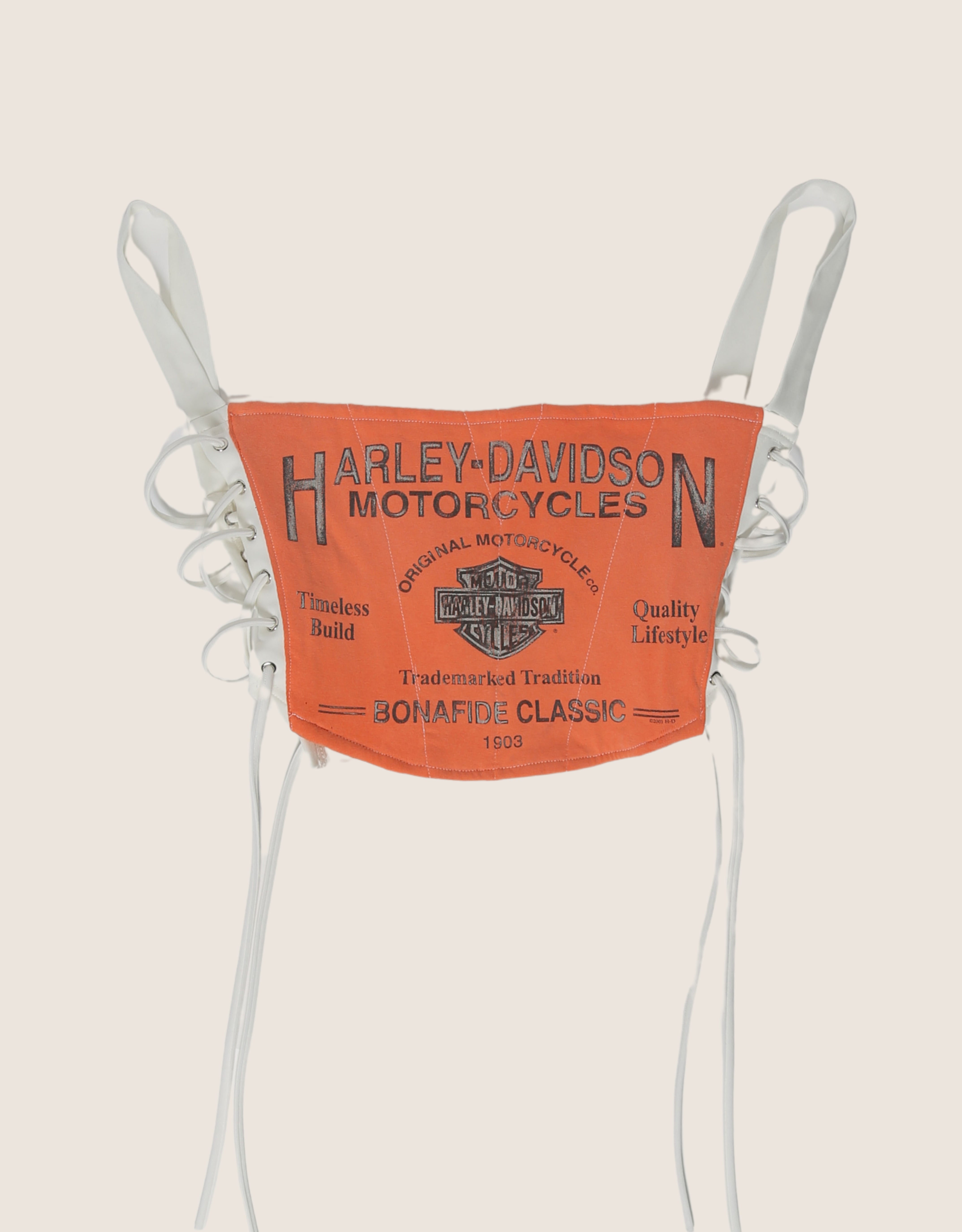harley beach reworked cropped corset with matching shrug (XL)