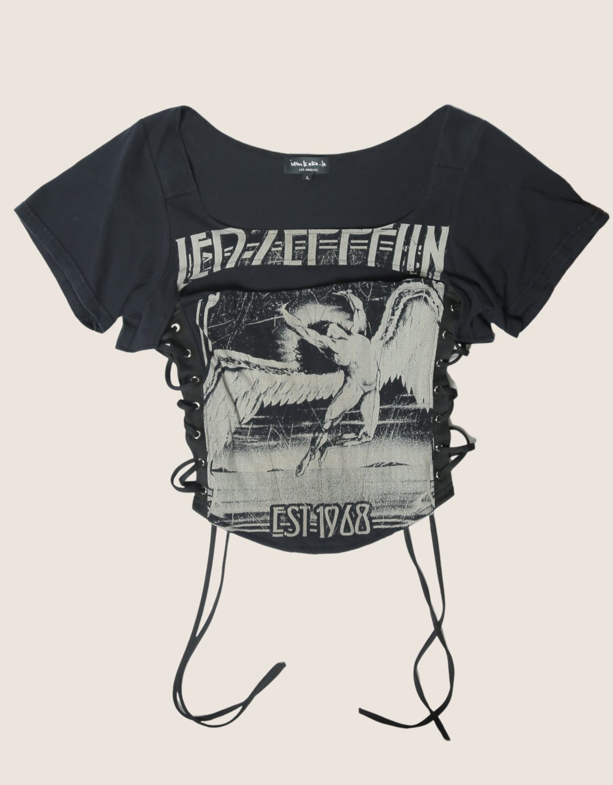 led zeppelin reworked corset with matching shrug (L)