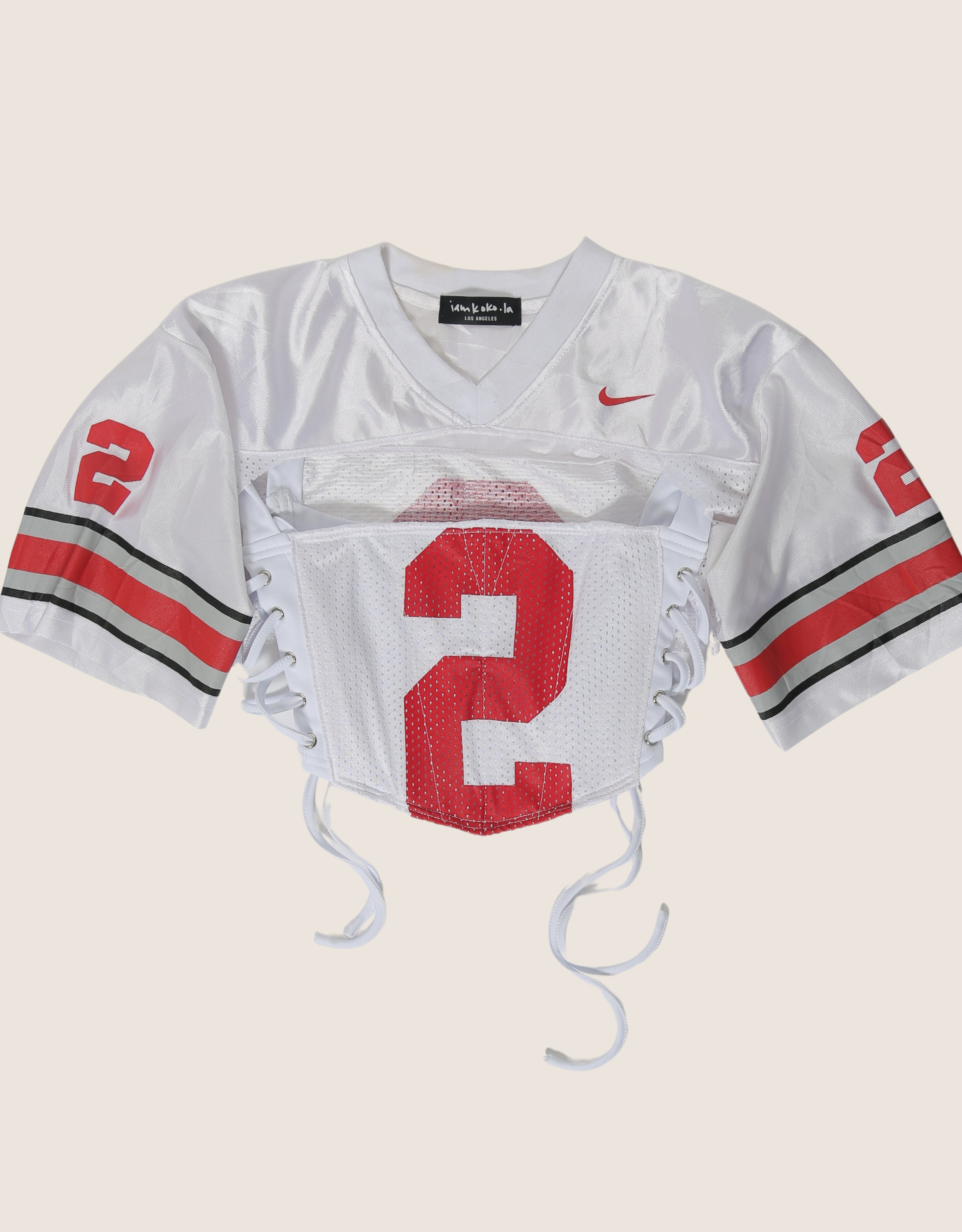 ohio state 2 reworked corset with matching shrug (xs)