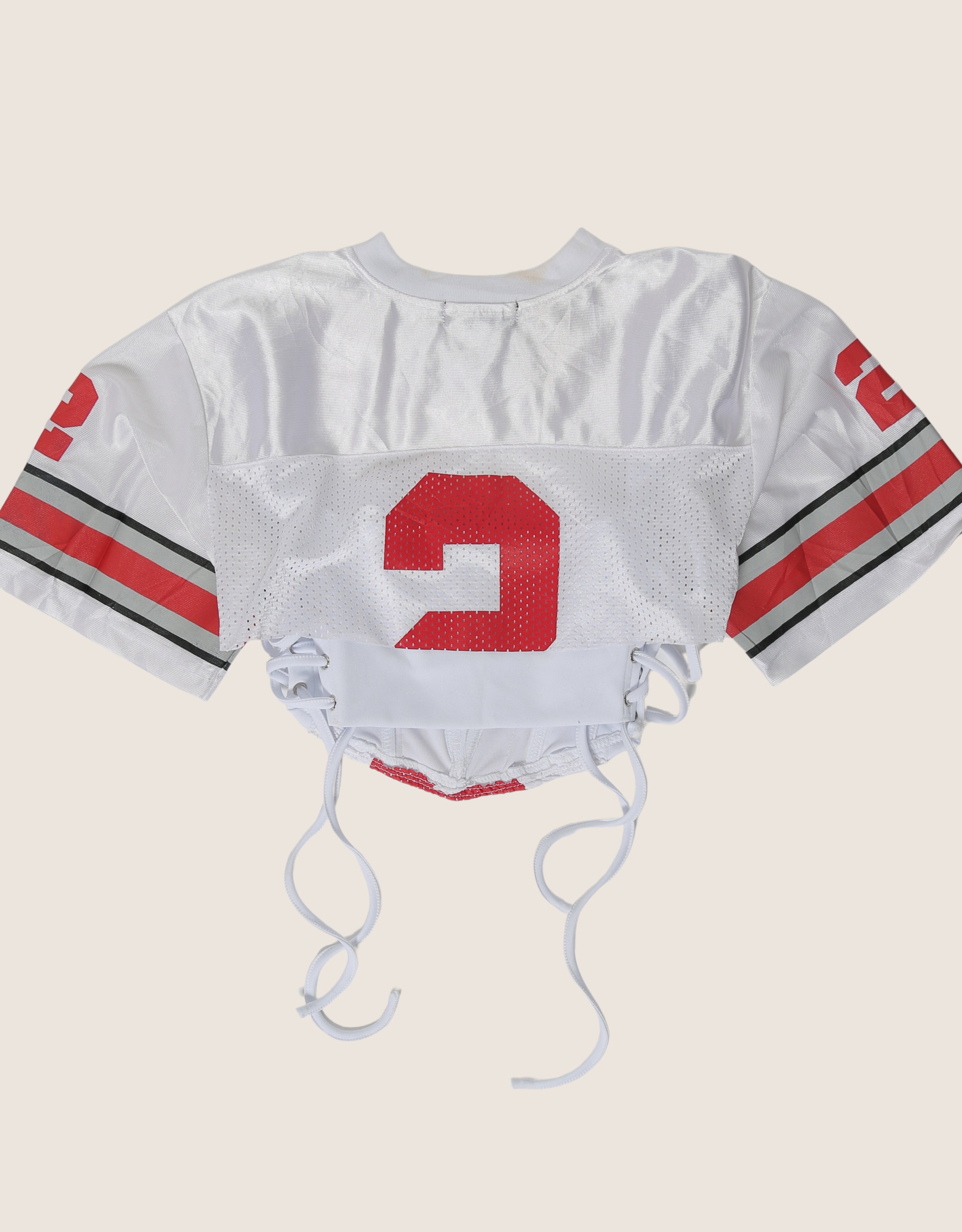 ohio state 2 reworked corset with matching shrug (xs)