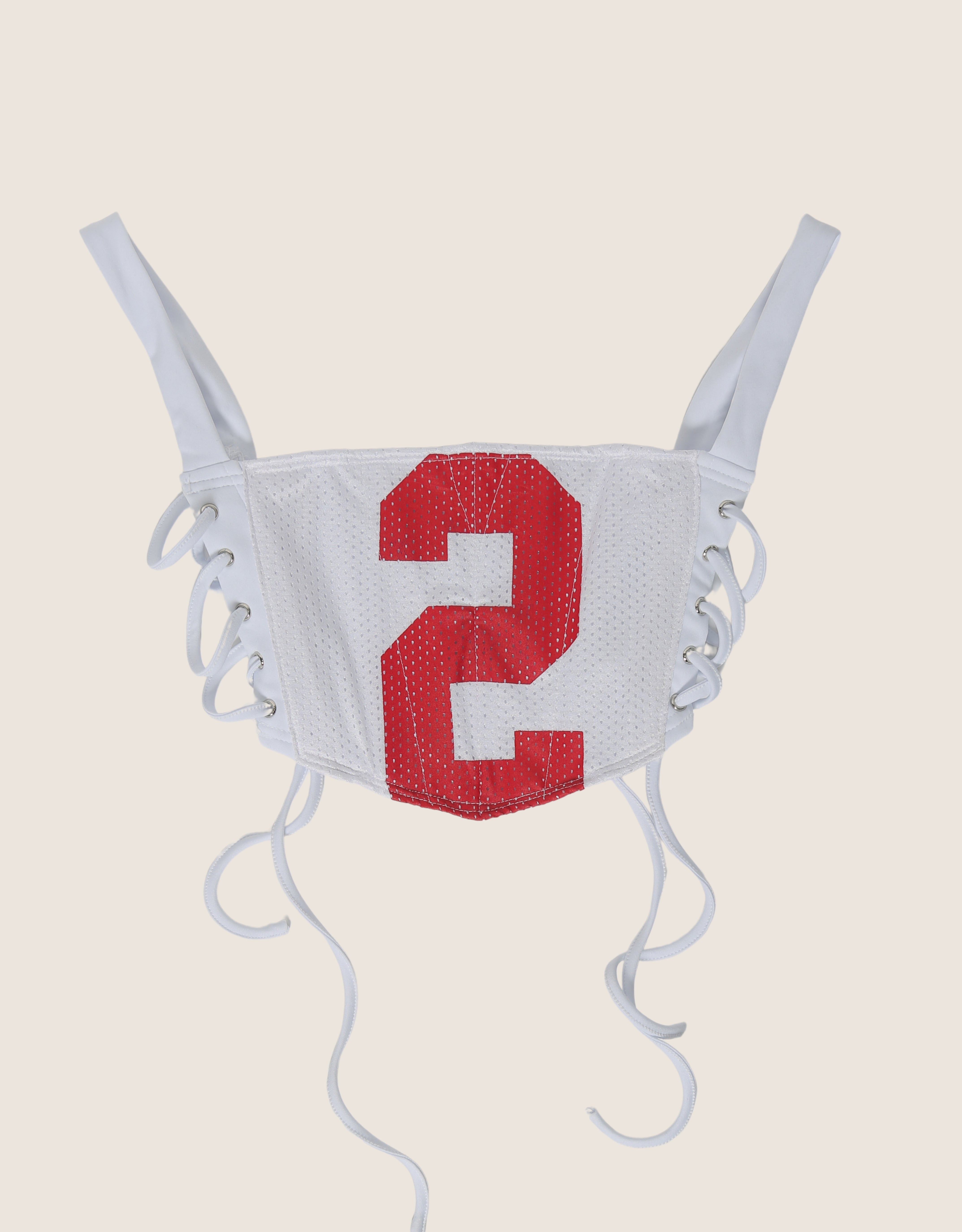 ohio state 2 reworked corset with matching shrug (xs)