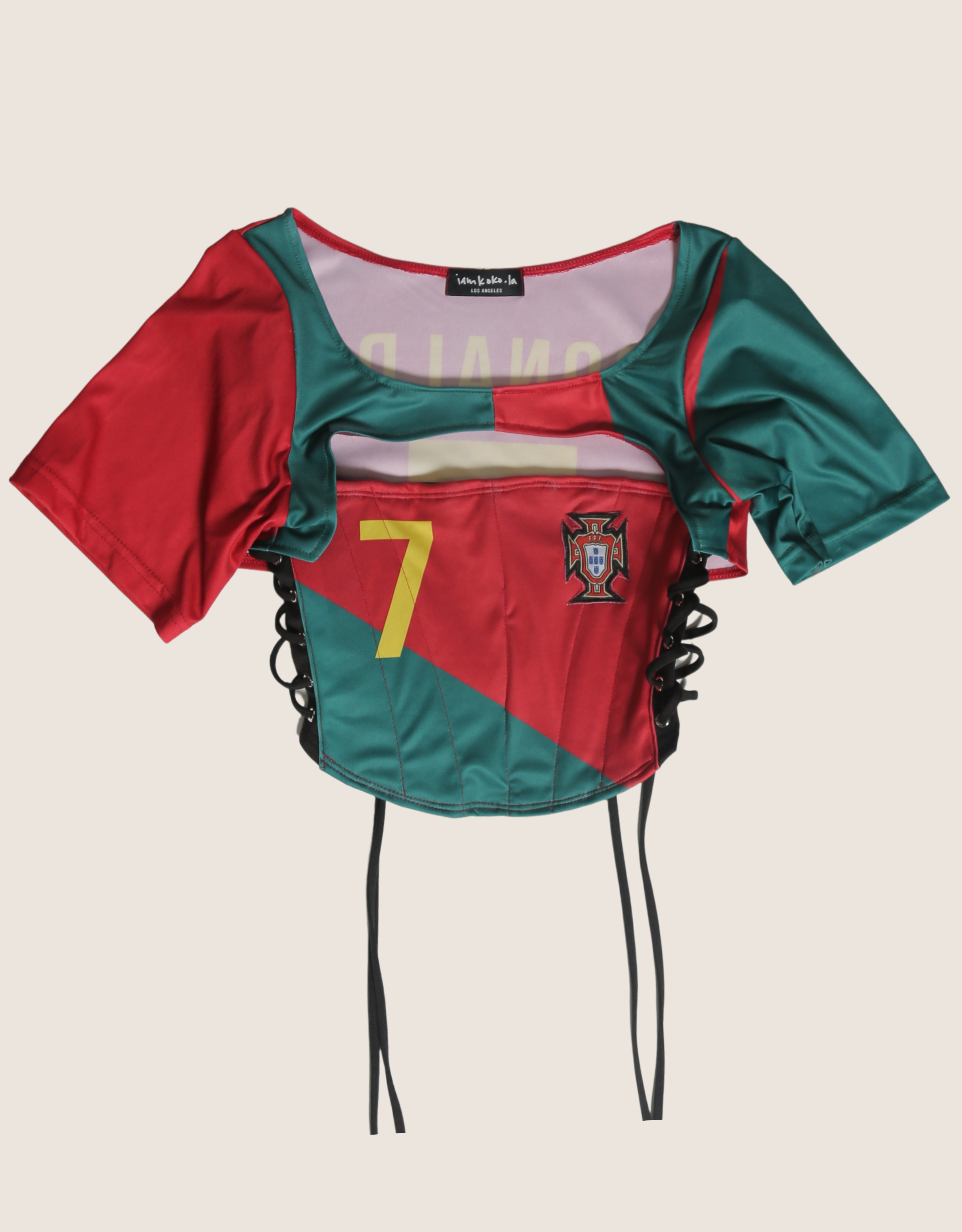 Portugal reworked cropped corset with matching shrug (M)