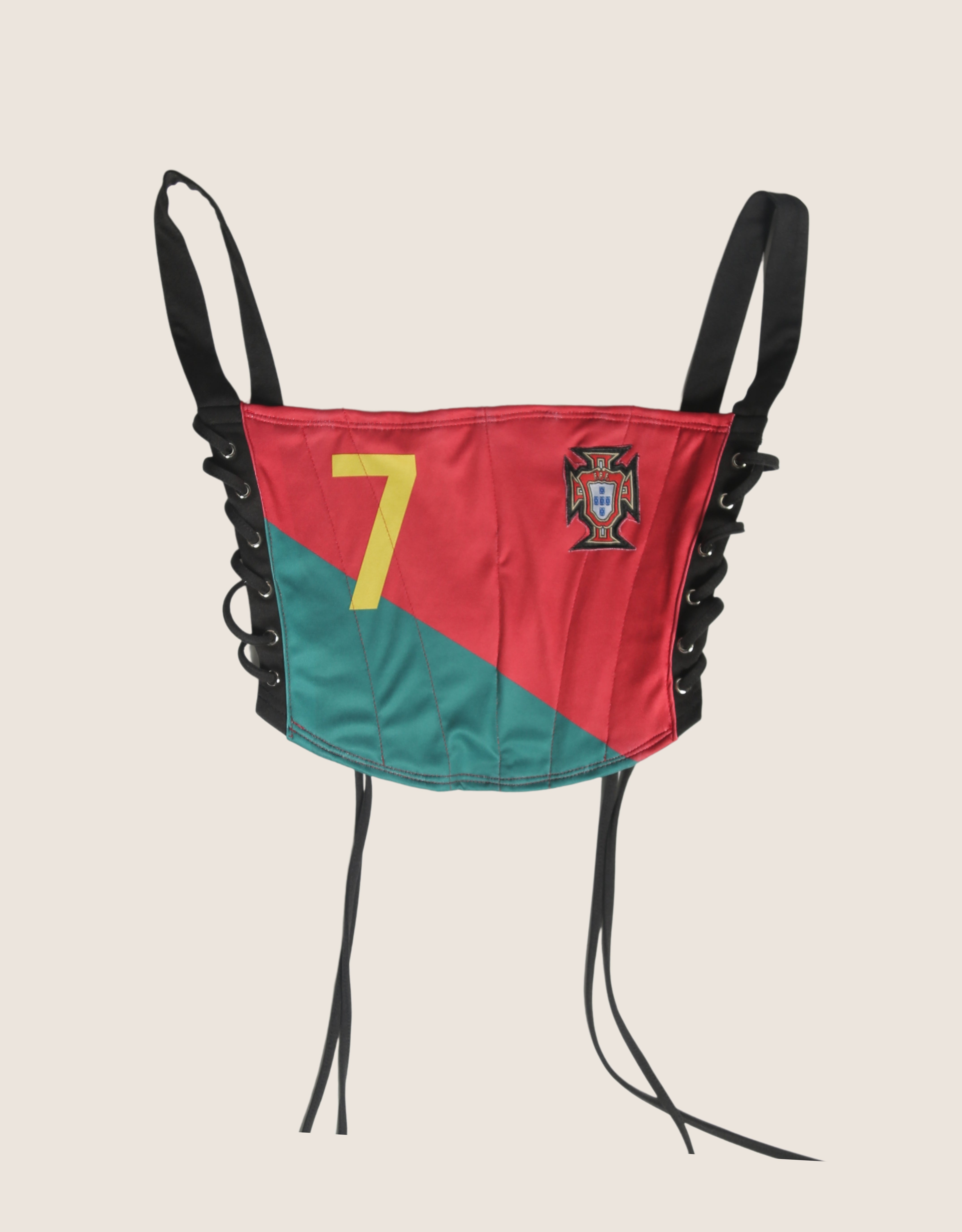 Portugal reworked cropped corset with matching shrug (M)