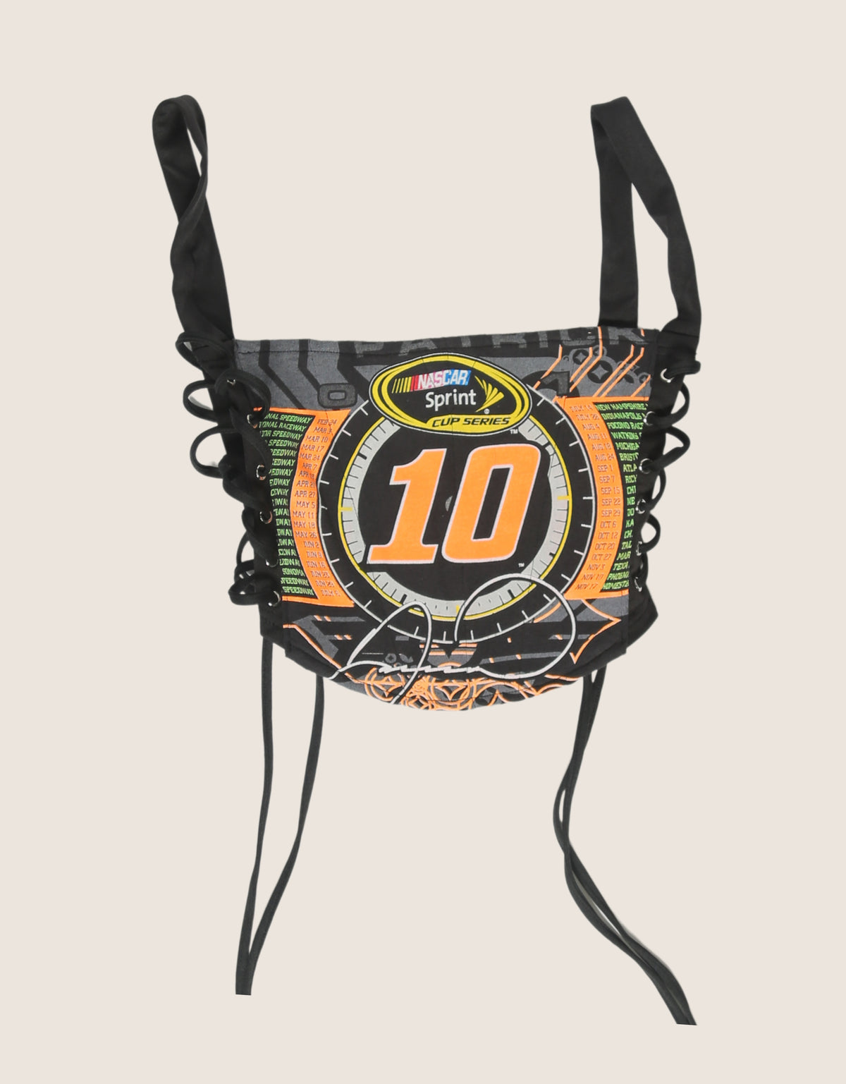 neon nascar reworked corset with matching shrug (S)