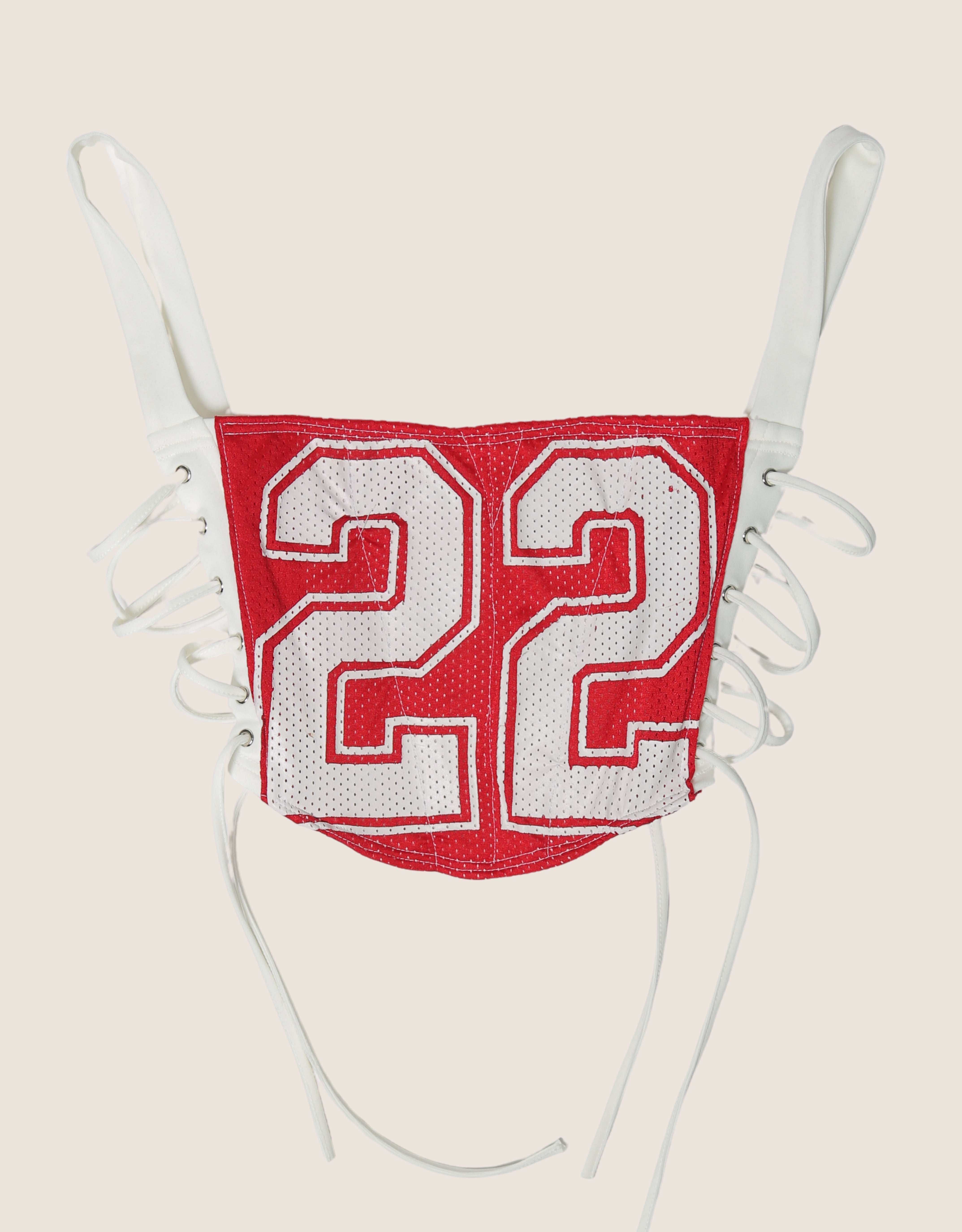 red 22 reworked corset with matching shrug (medium)