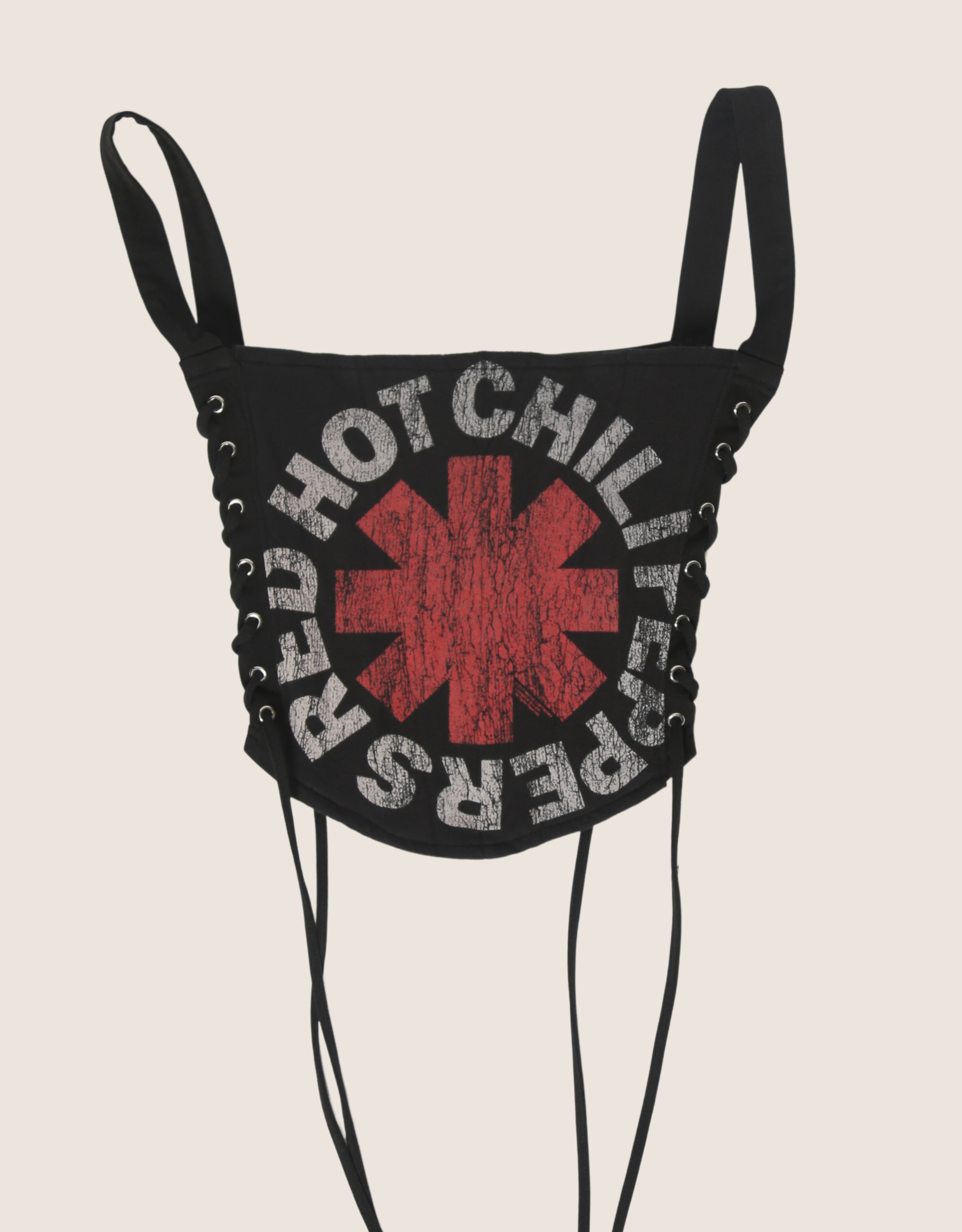 red hot chili peppers side lace full length corset (M)