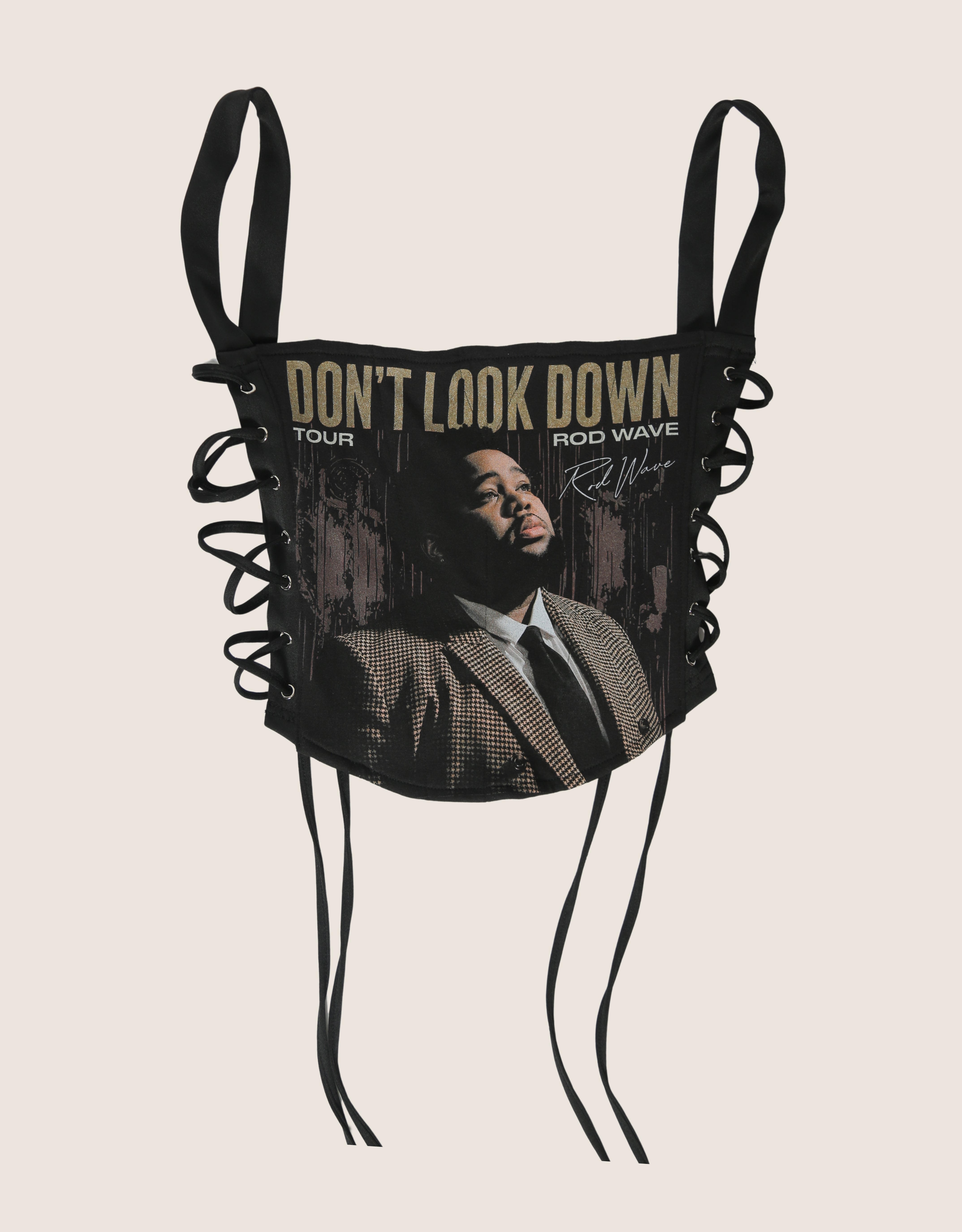 custom side lace Rod Wave don't look down corset