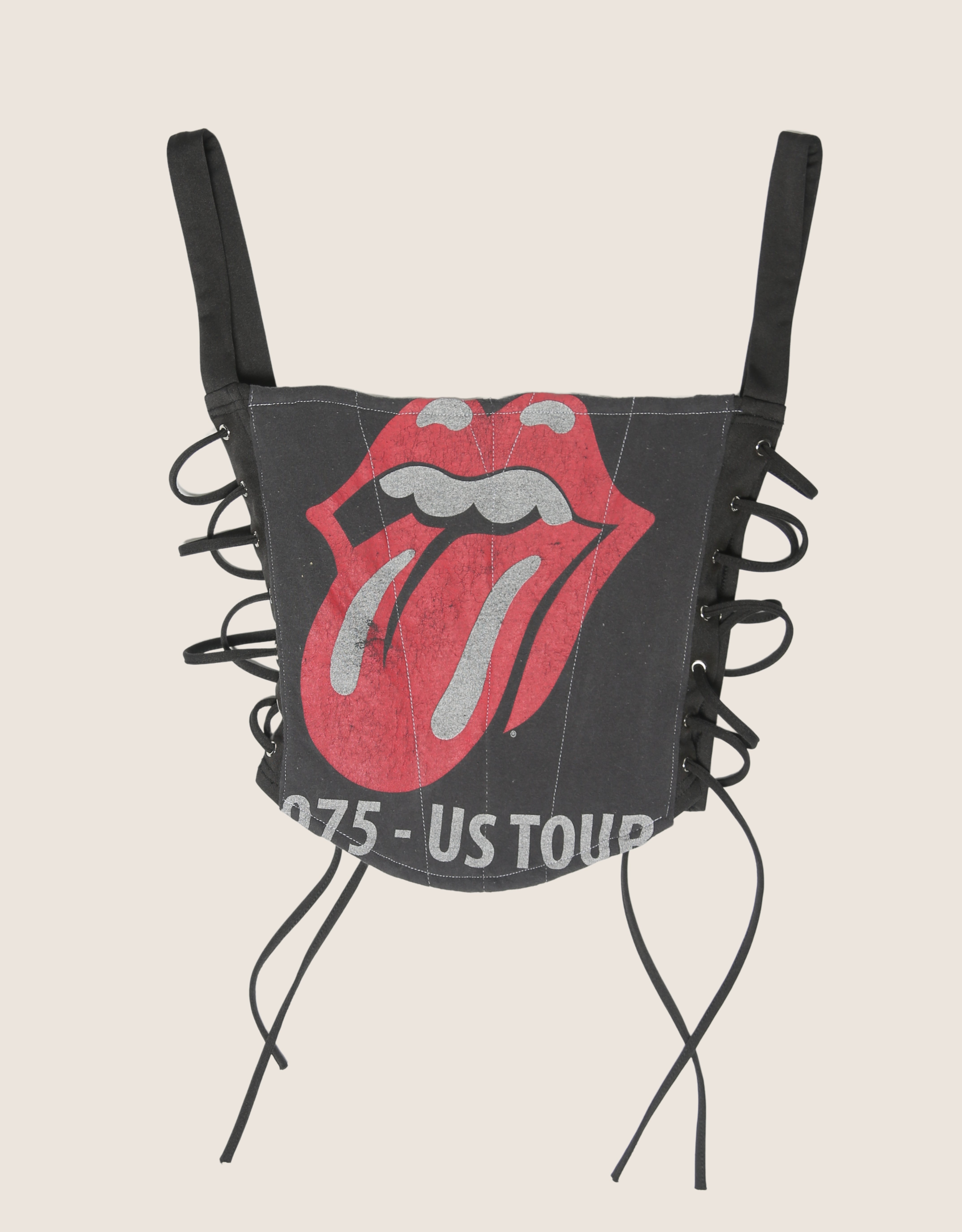 rolling stones full corset with matching shrug (m/l)