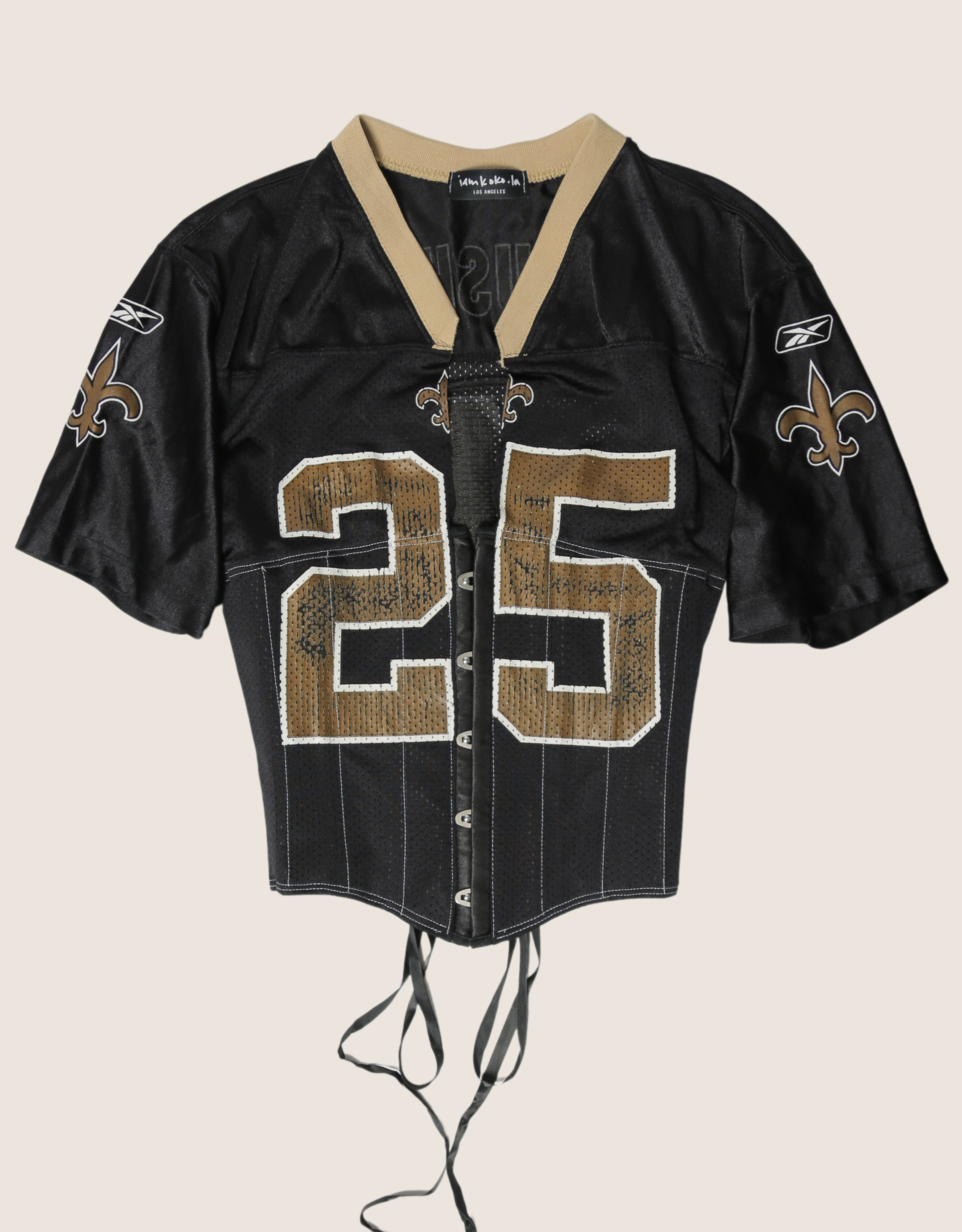 saints reworked snap corset jersey (s/m)