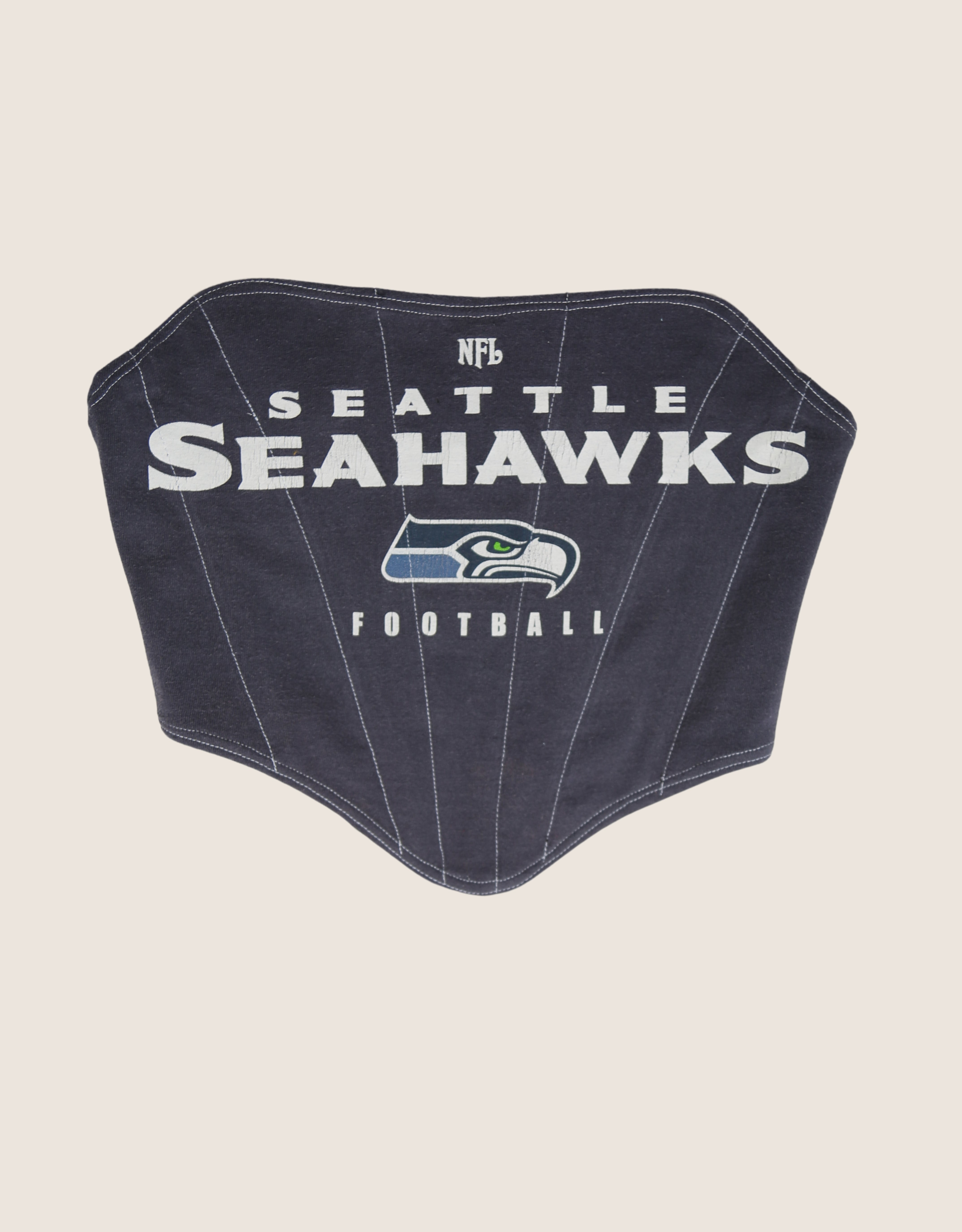 seahawks strapless corset (small/ medium)