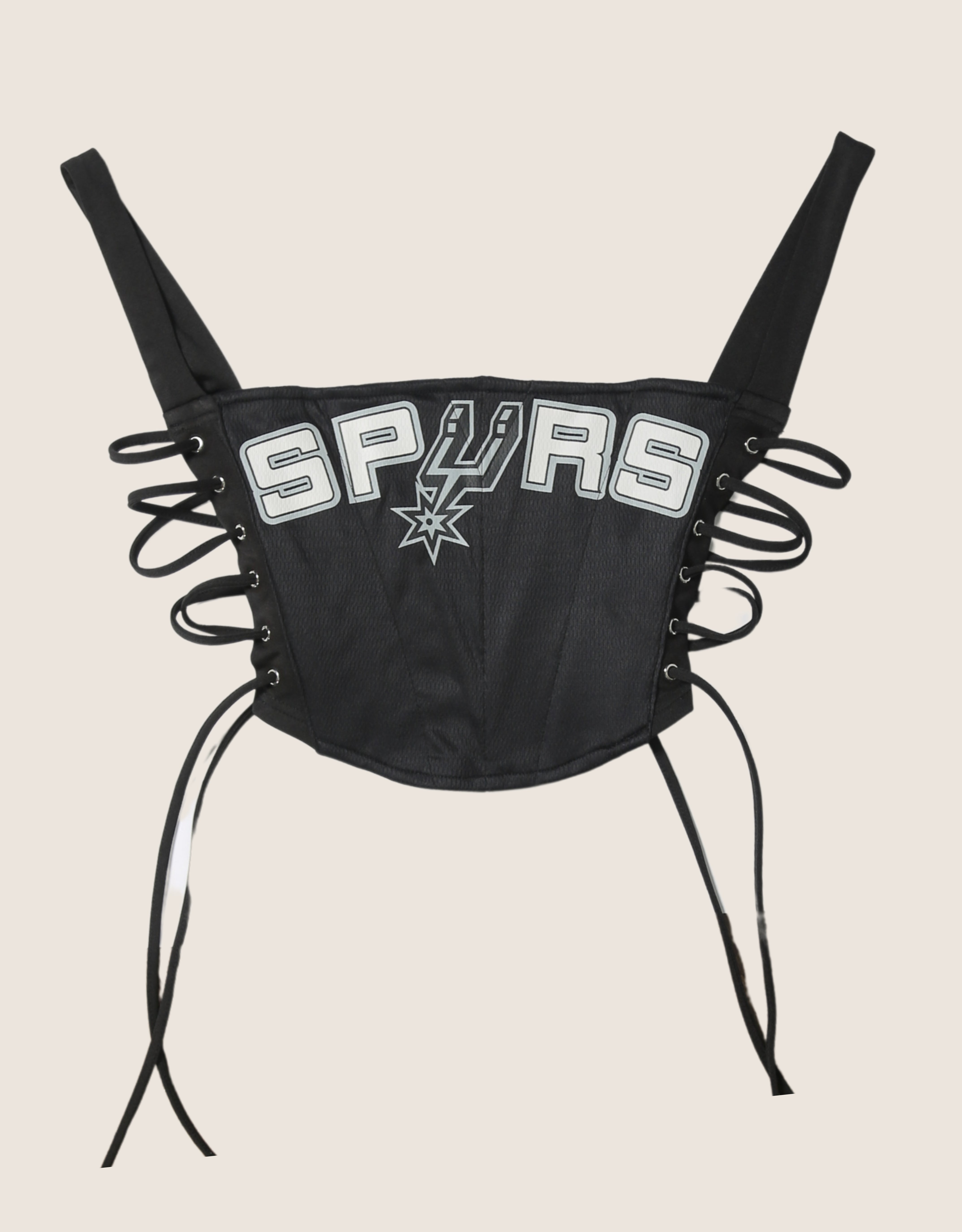 spurs side lace cropped corset (m)