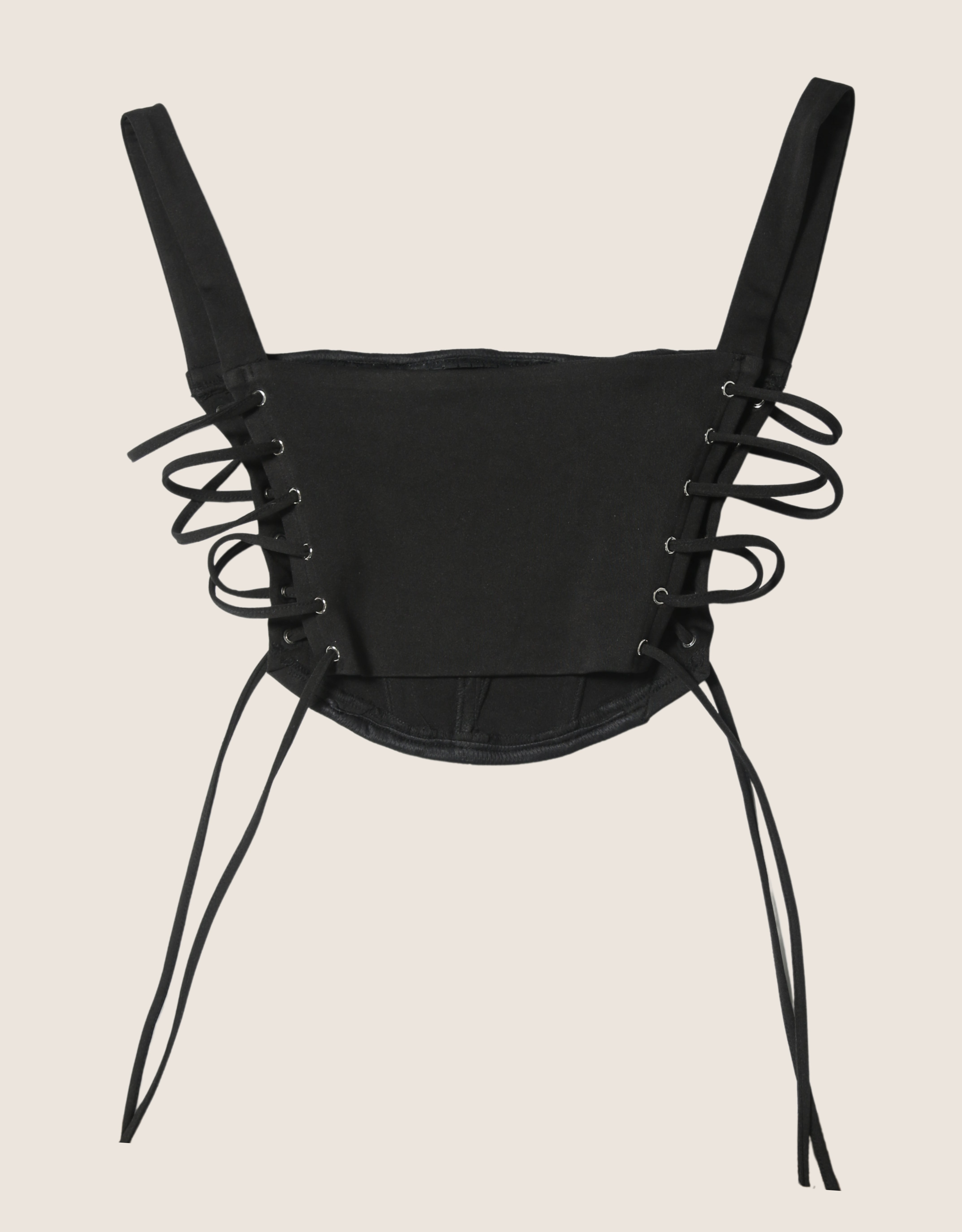 spurs side lace cropped corset (m)