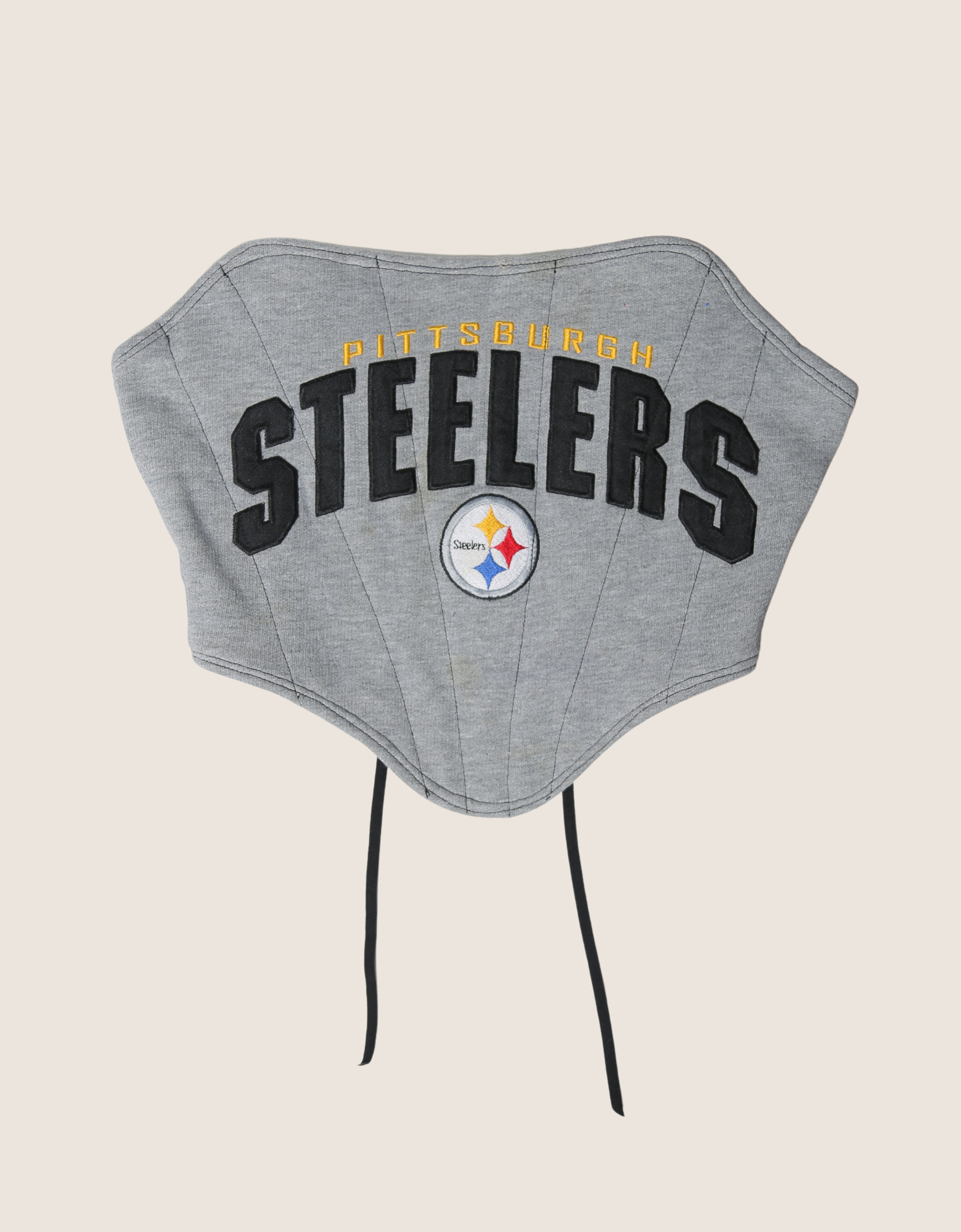 steelers reworked corset with sweatshirt shrug (small/medium)