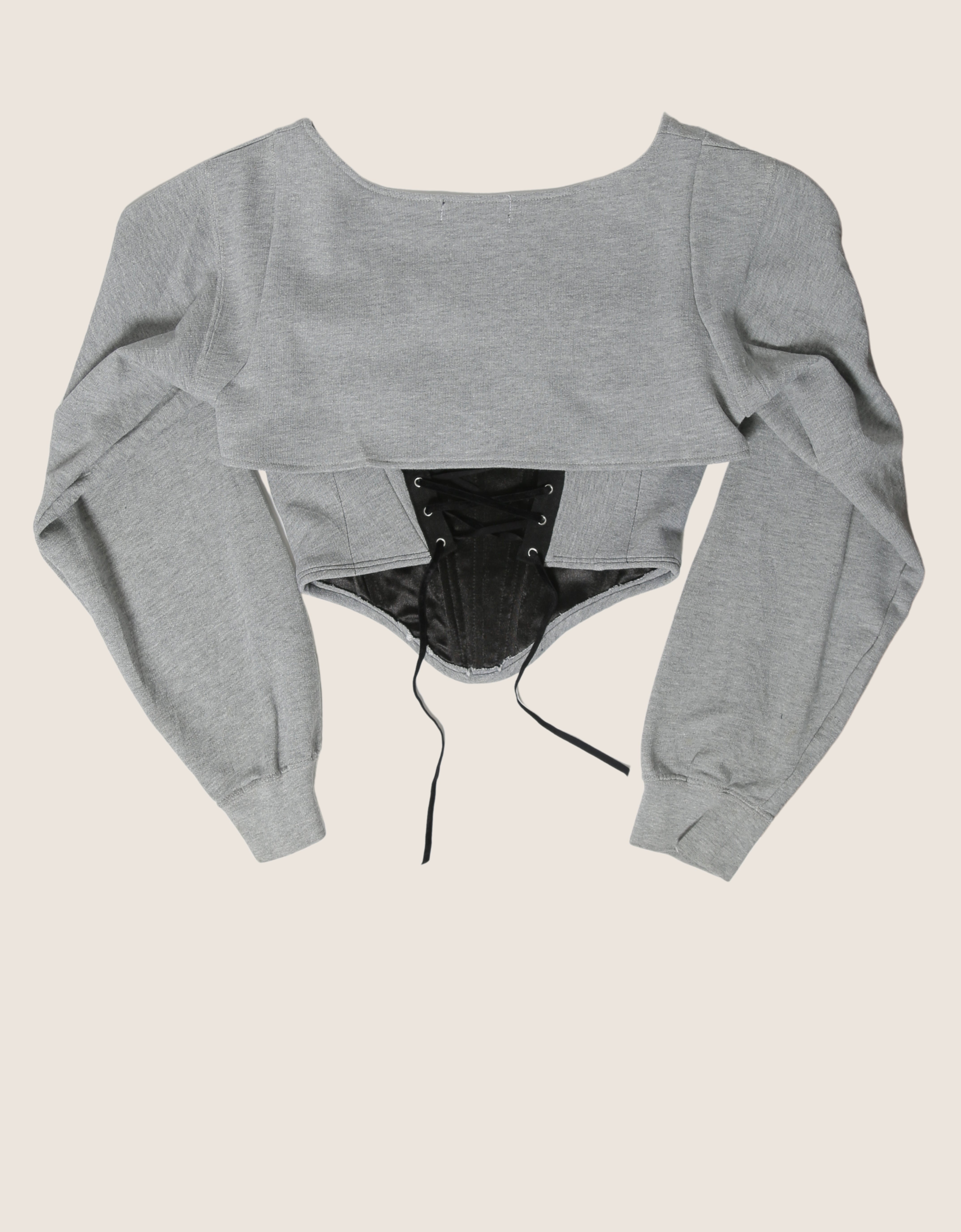 steelers reworked corset with sweatshirt shrug (small/medium)