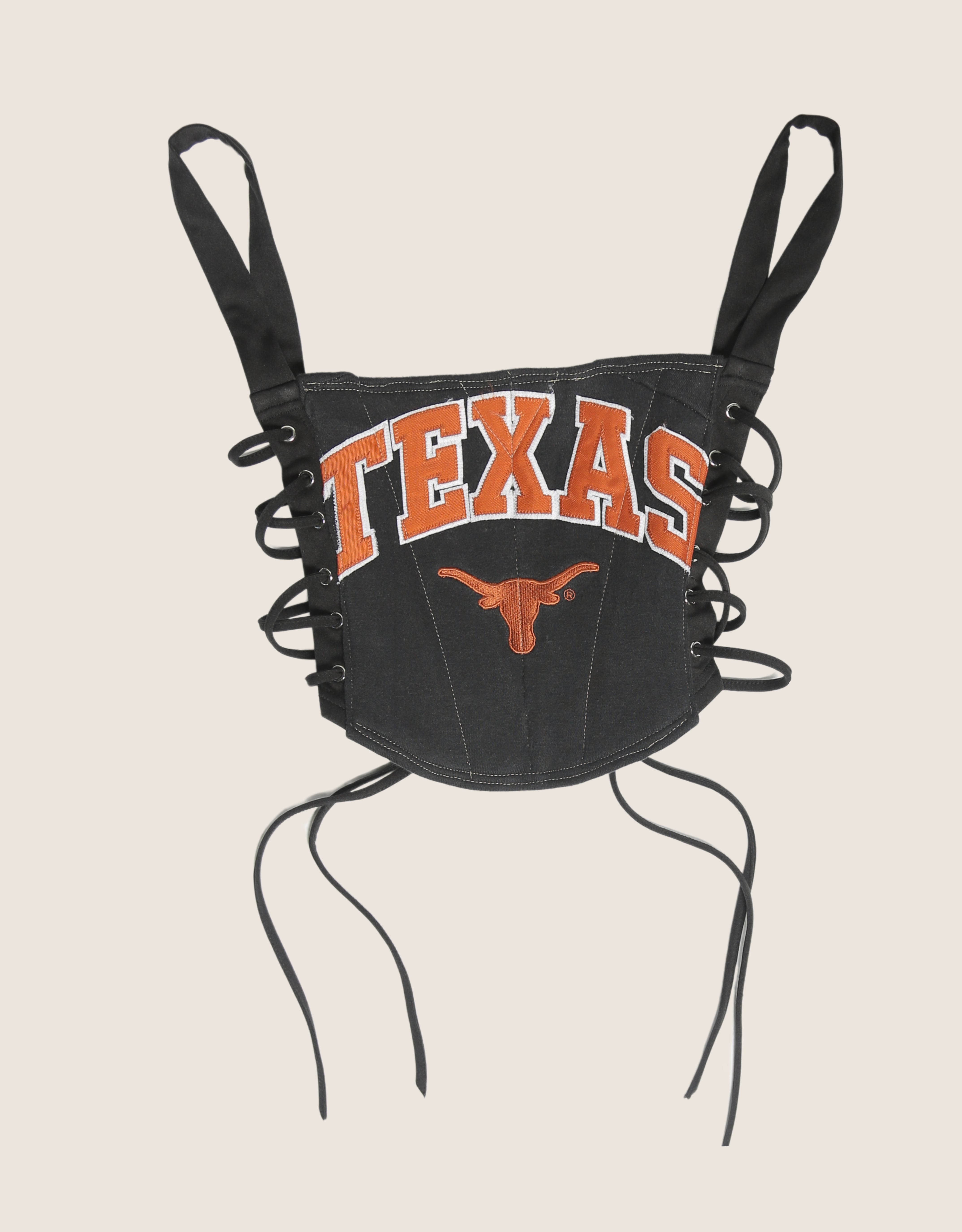 texas reworked corset with matching sweatshirt shrug (small)