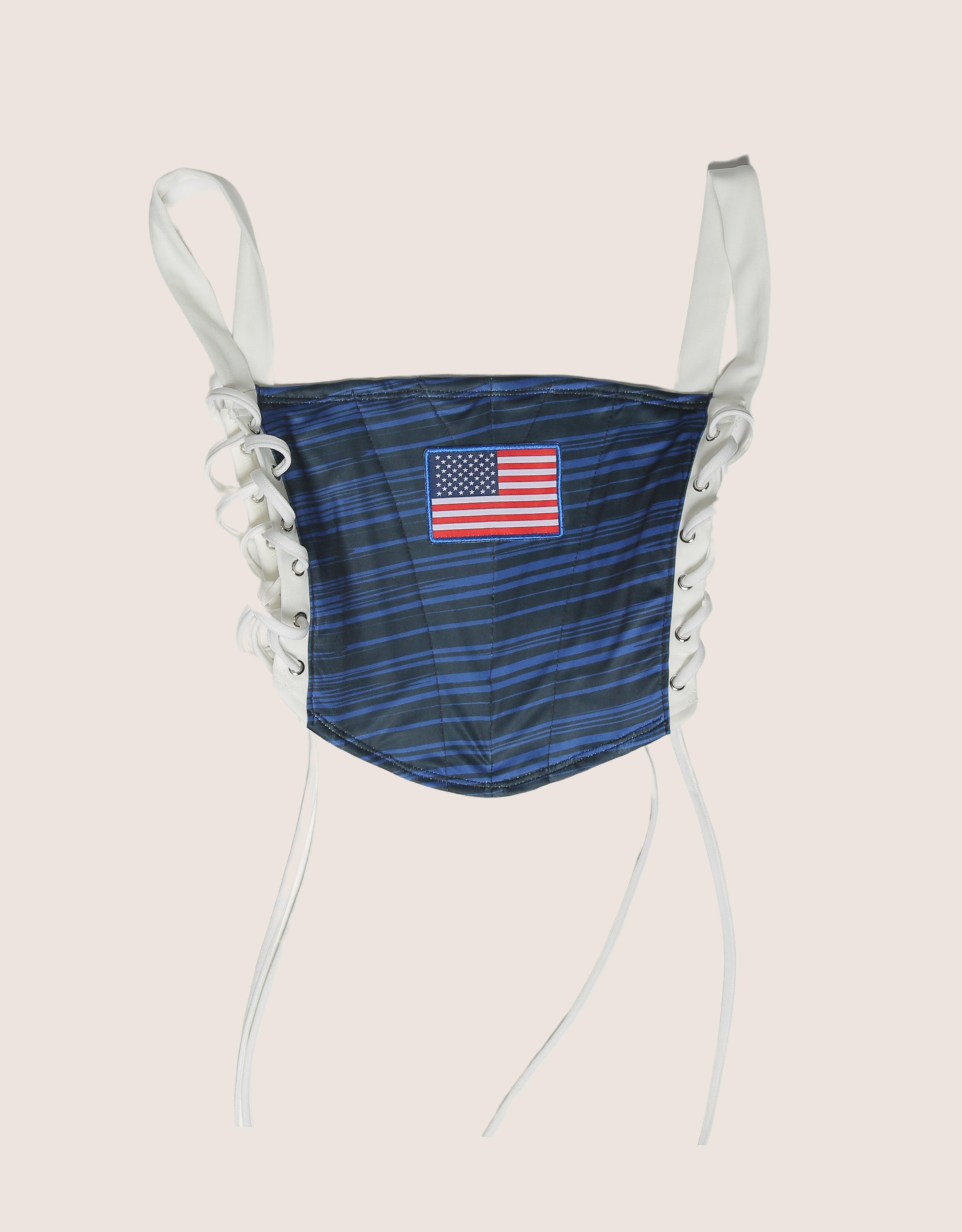 America flag reworked cropped corset with matching shrug (S)
