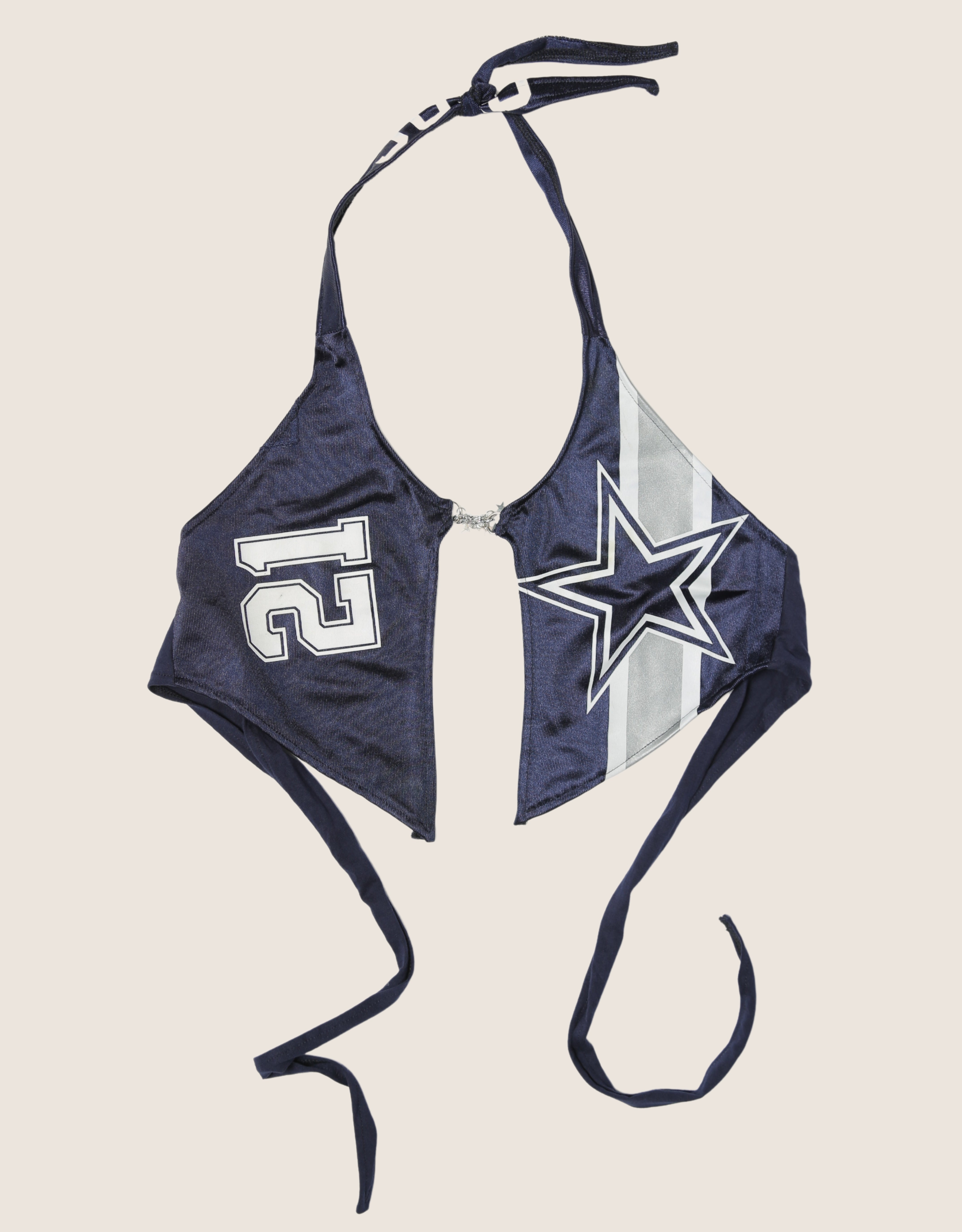 cowboys charm front halter top