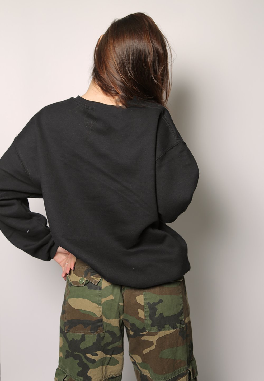 gucci cross patch oversized crewneck sweatshirt