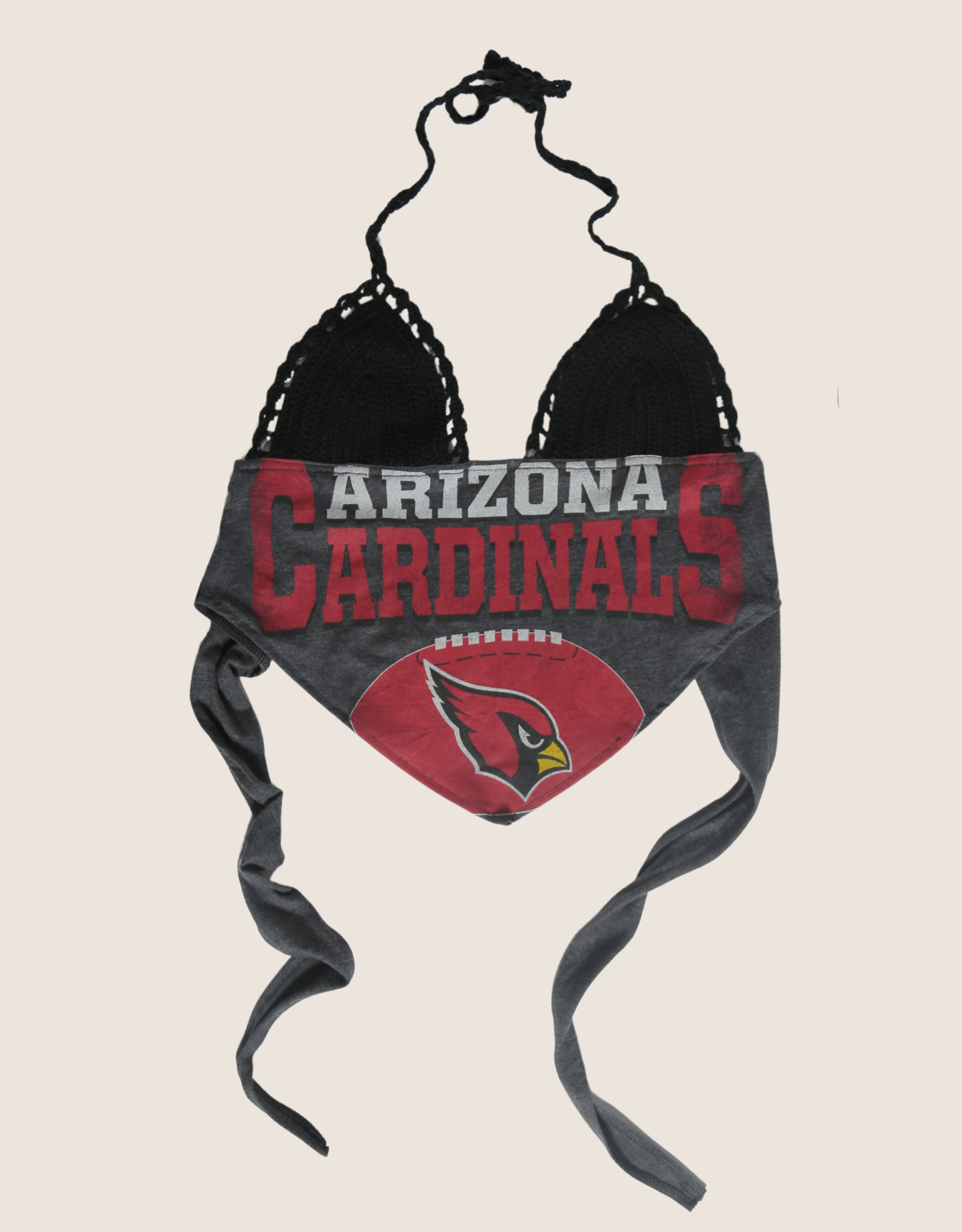cardinals crochet halter top (s/m)