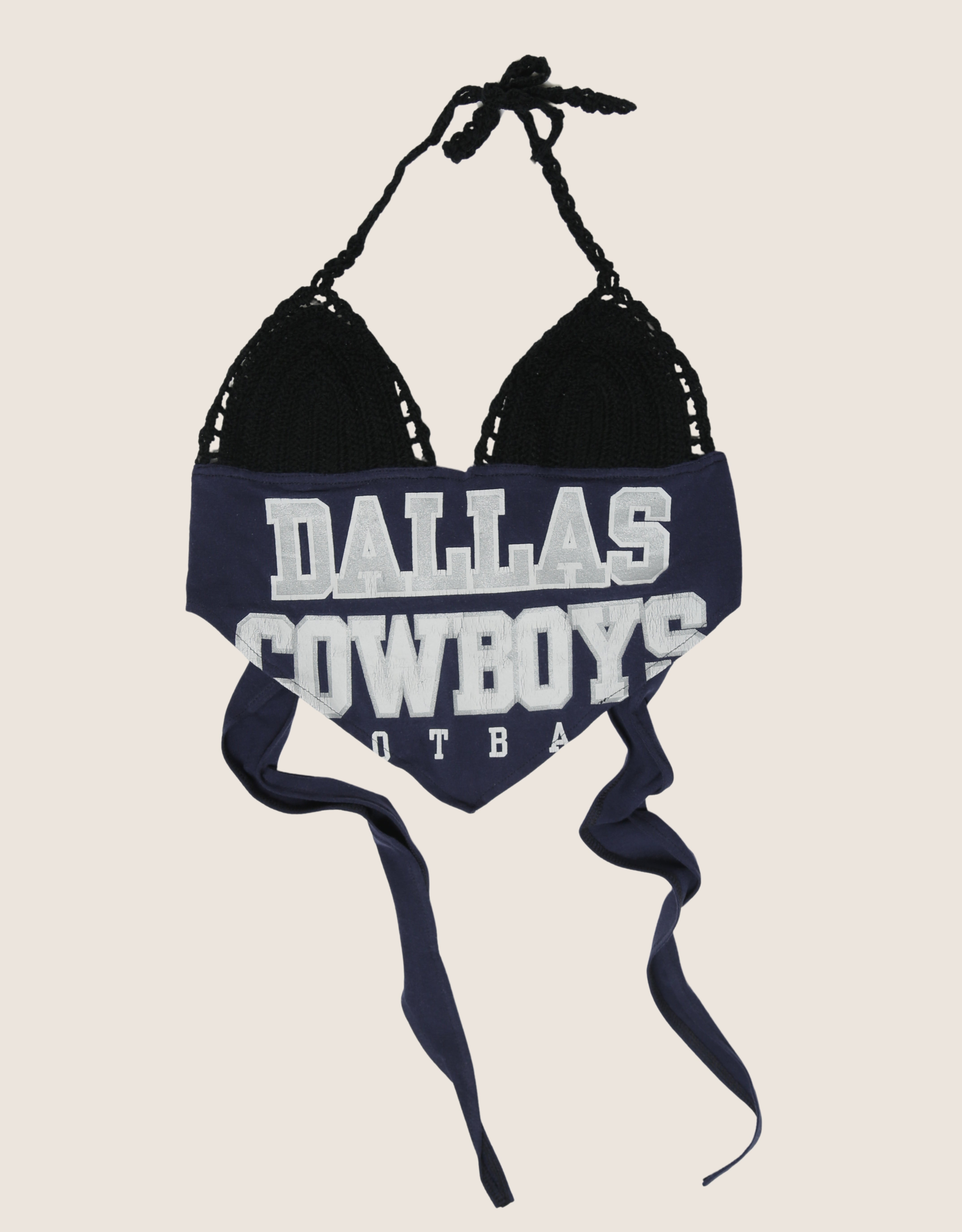 cowboys crochet halter top (s/m)