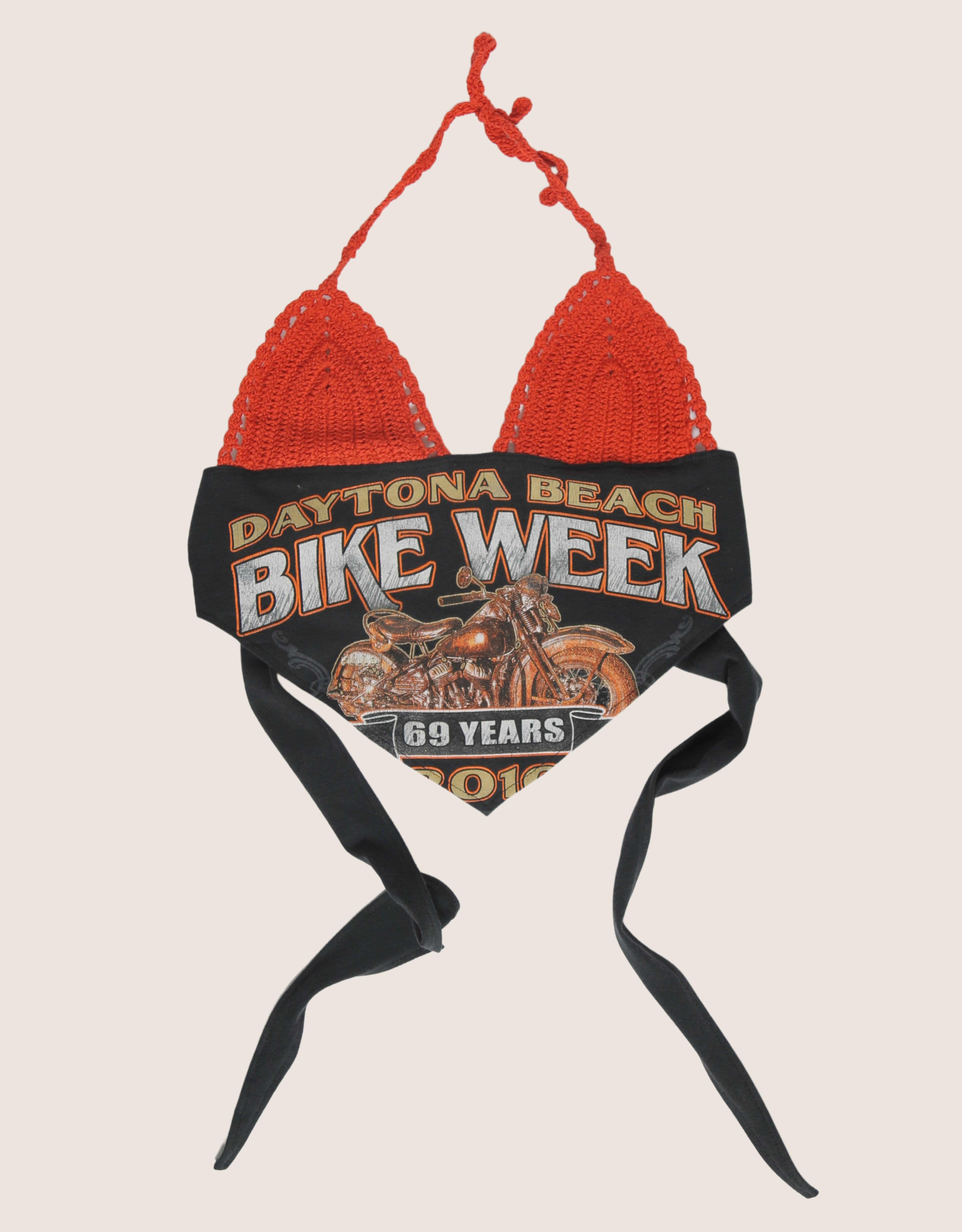 bike week crochet halter top (S)