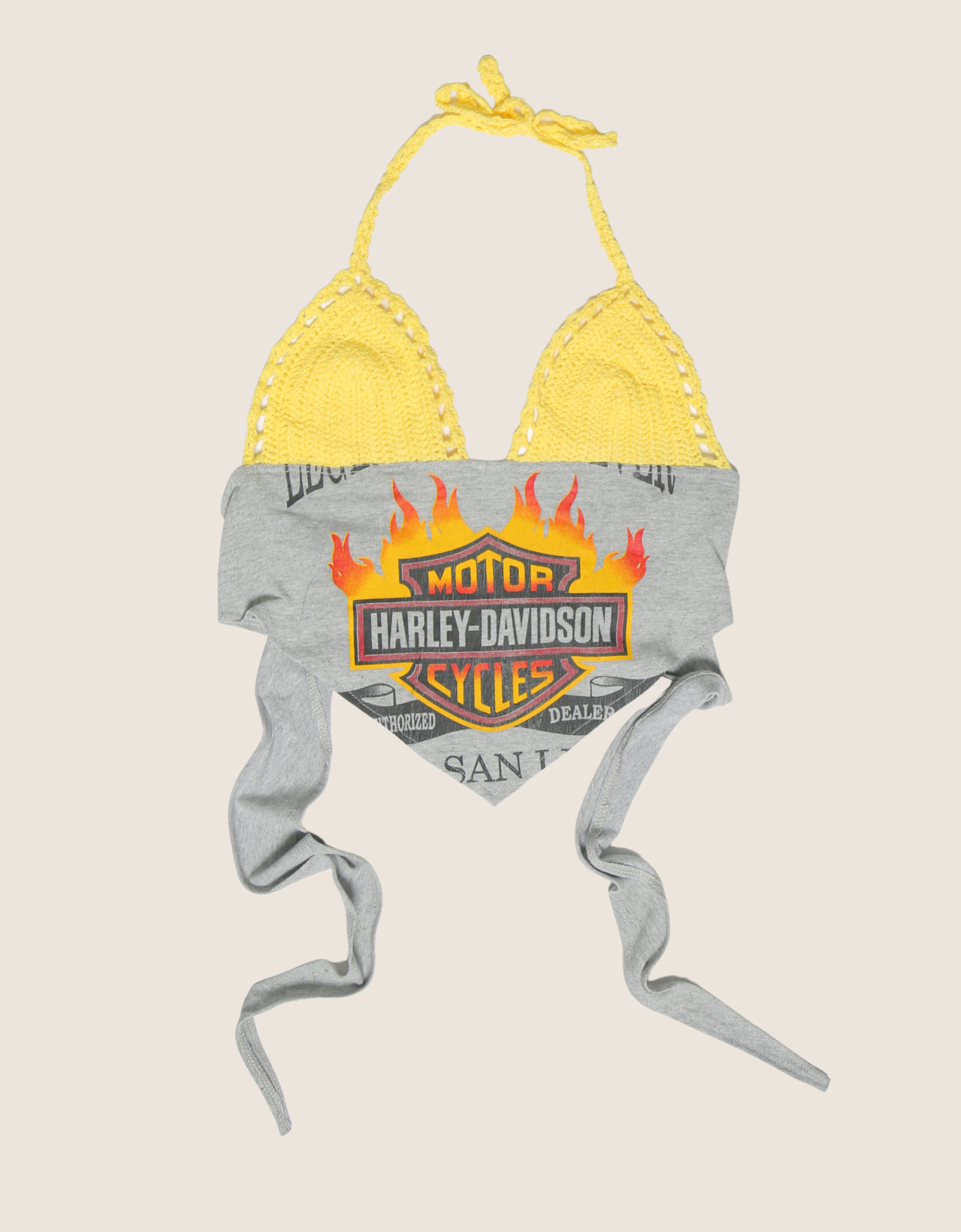 harley flames crochet halter top (S/M)