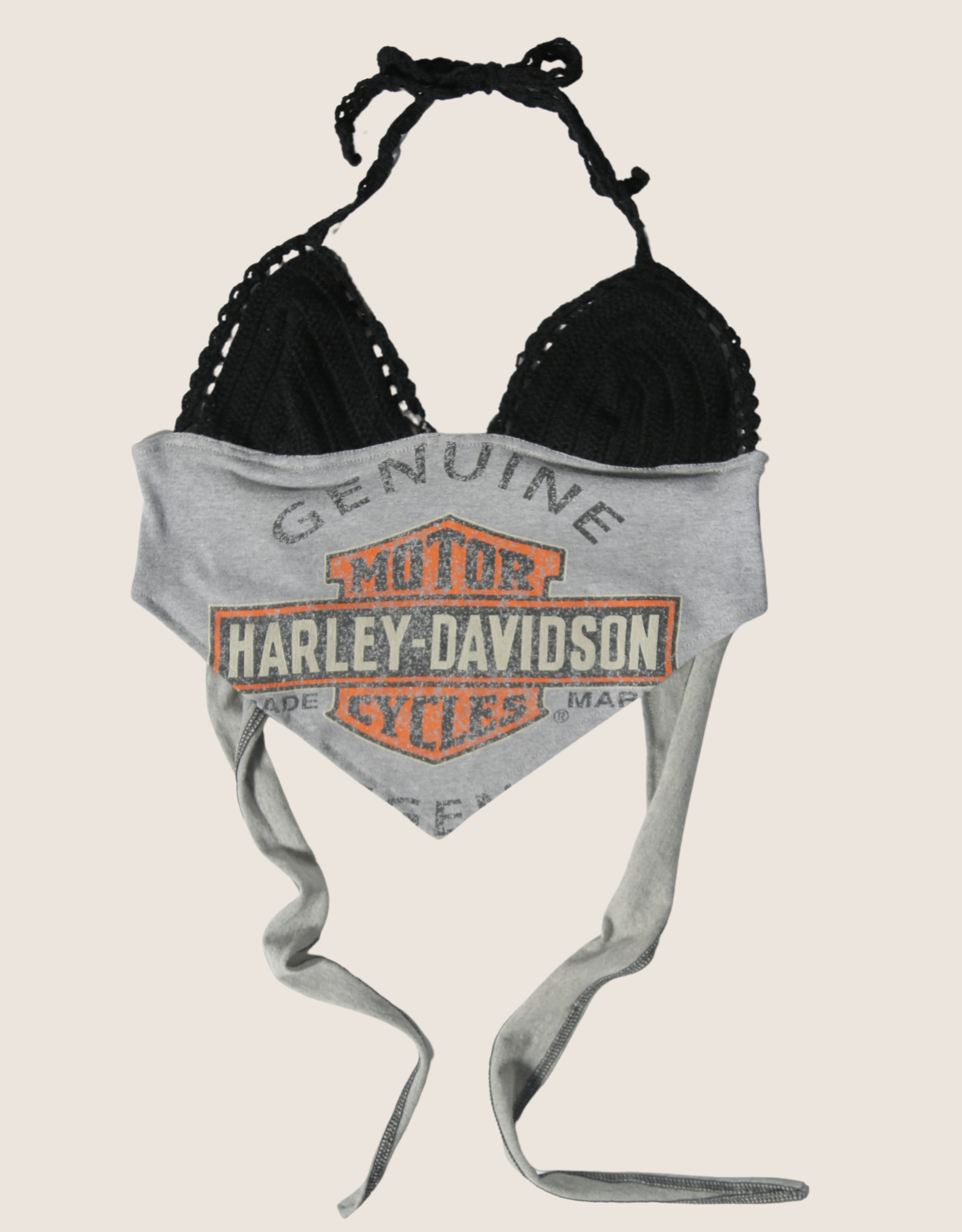 genuine harley crochet halter top (small/med)