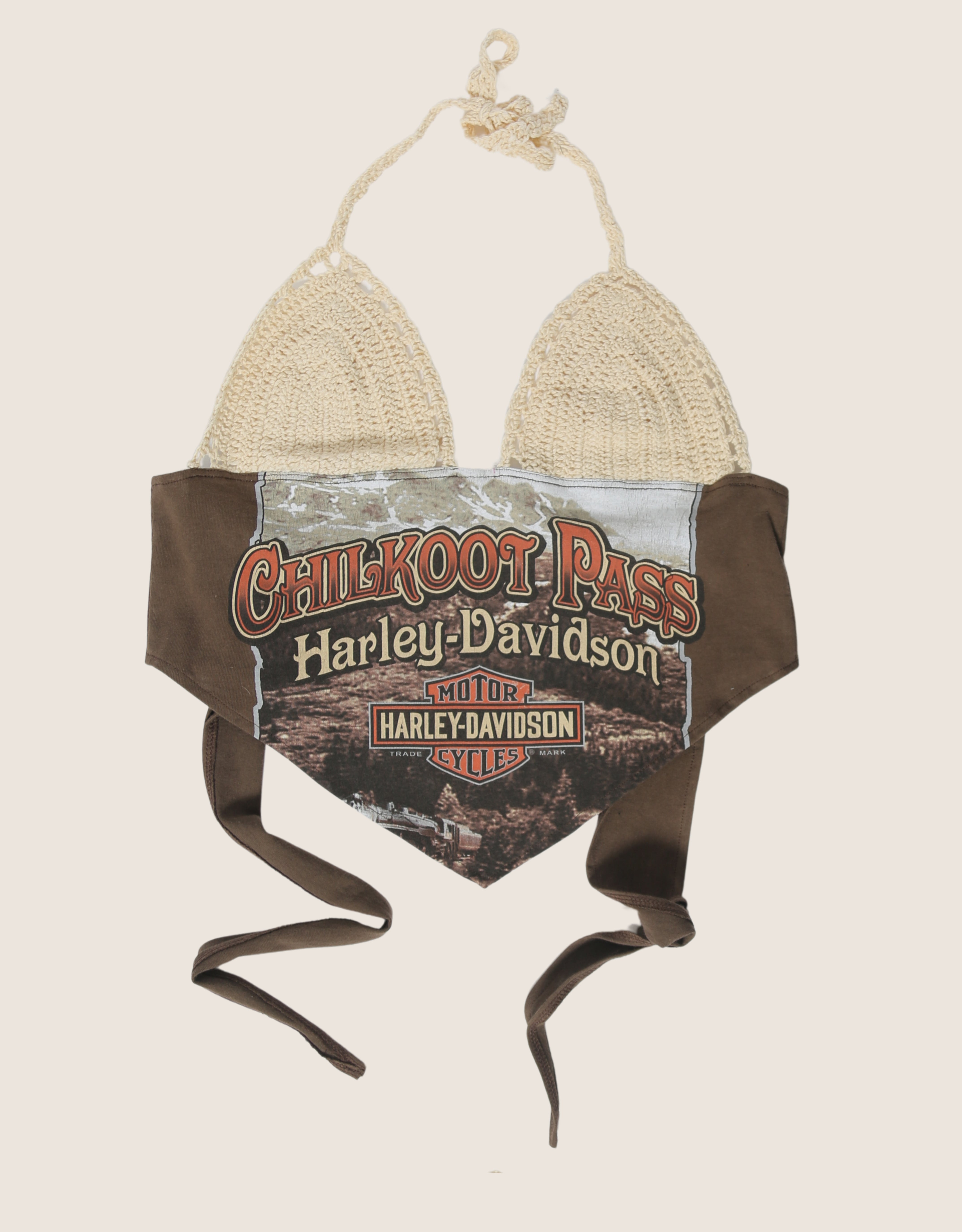 harley pass crochet halter top (M/L)