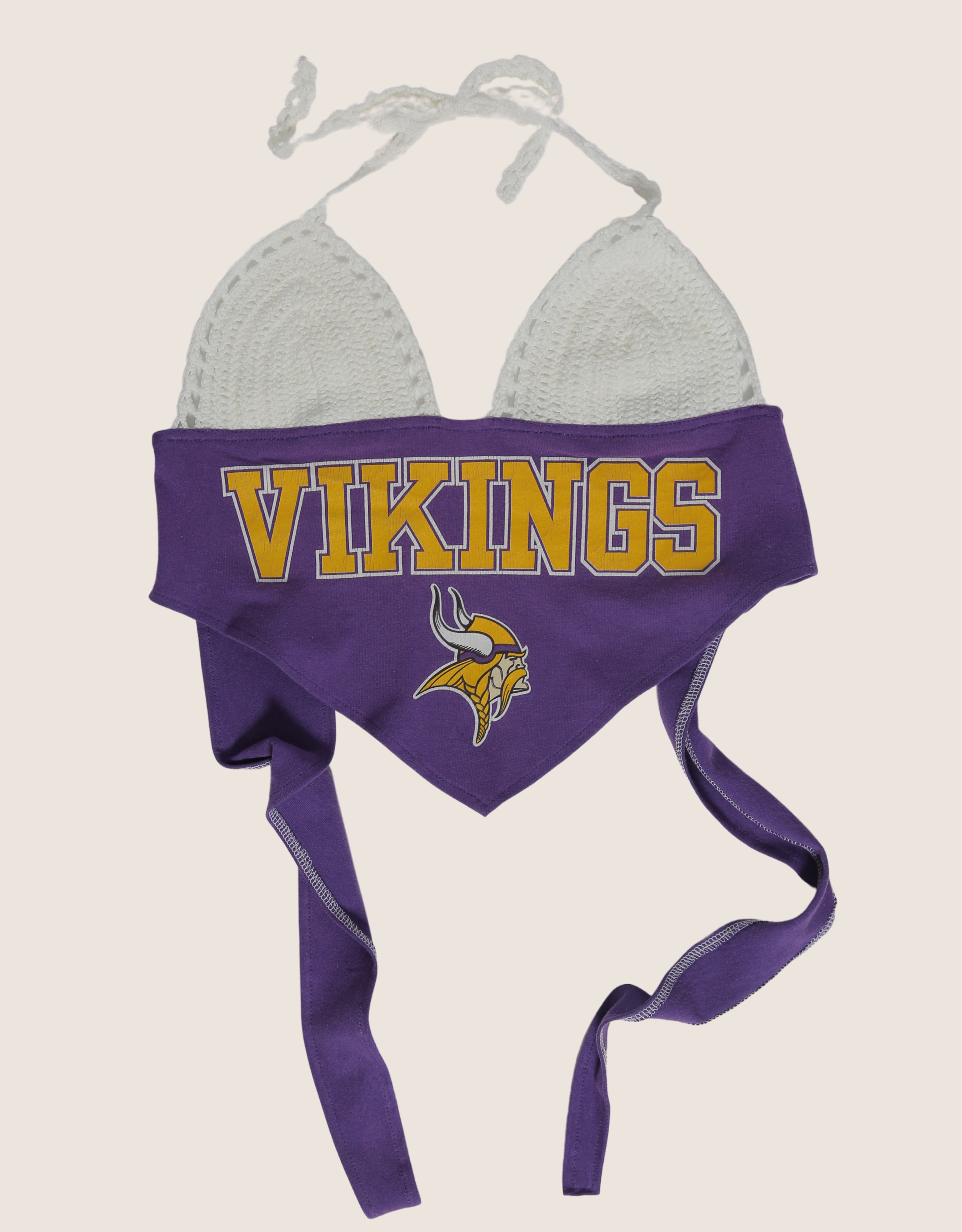 vikings crochet halter top (s/m)