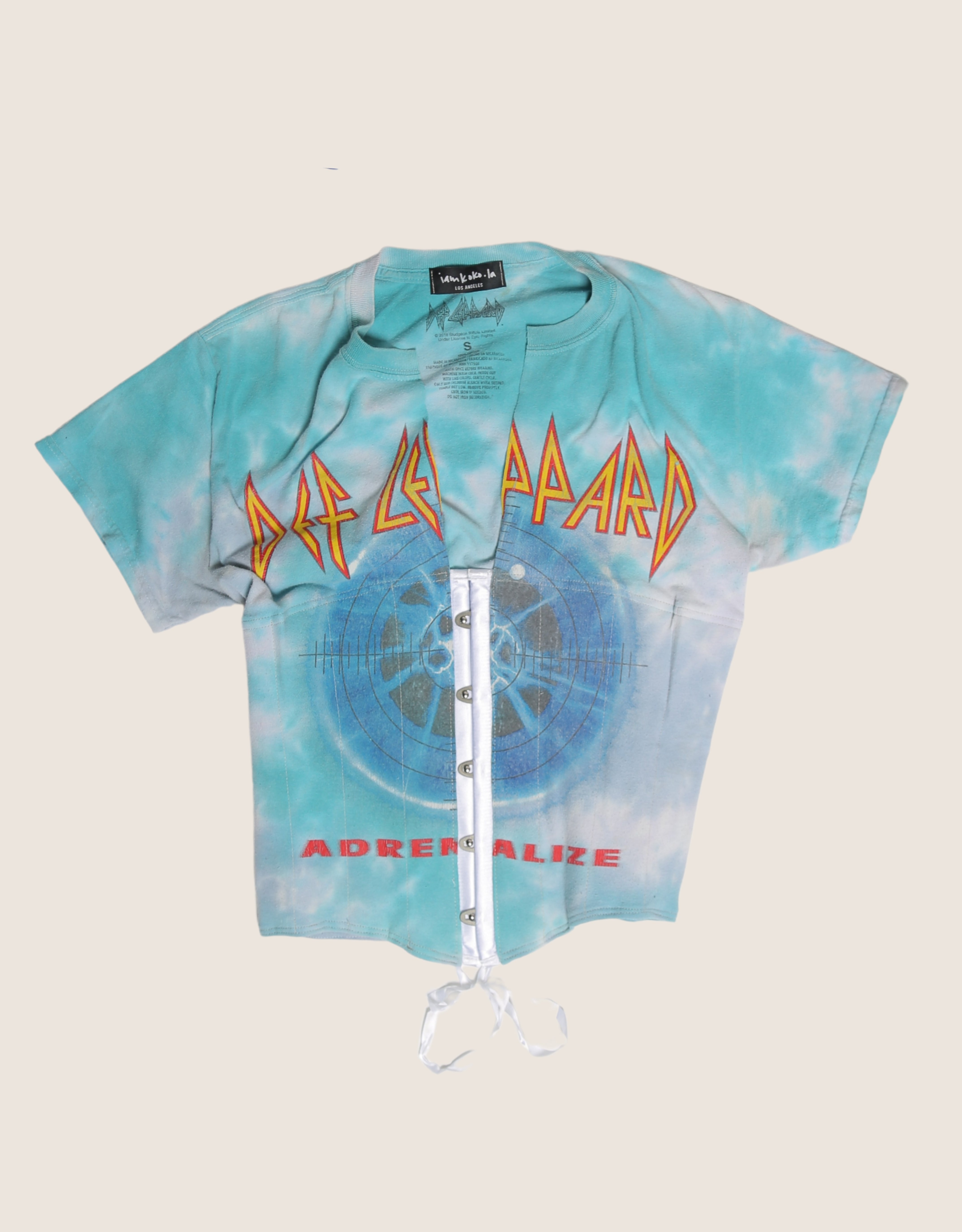 def leppard reworked snap corset t shirt