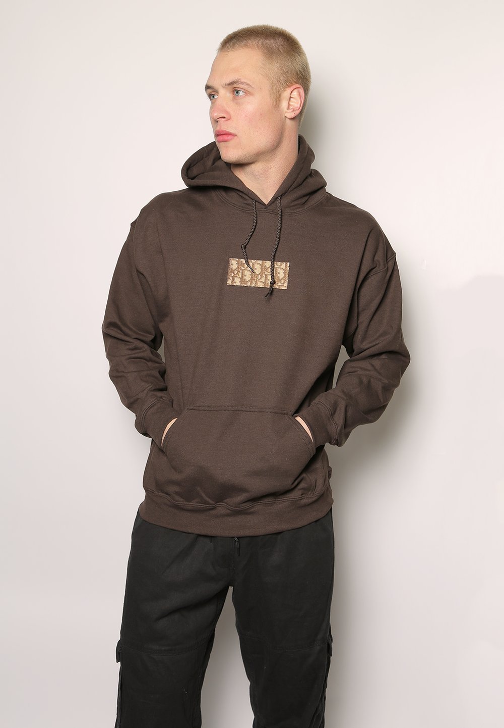 men's dior patch oversized hoodie sweatshirt
