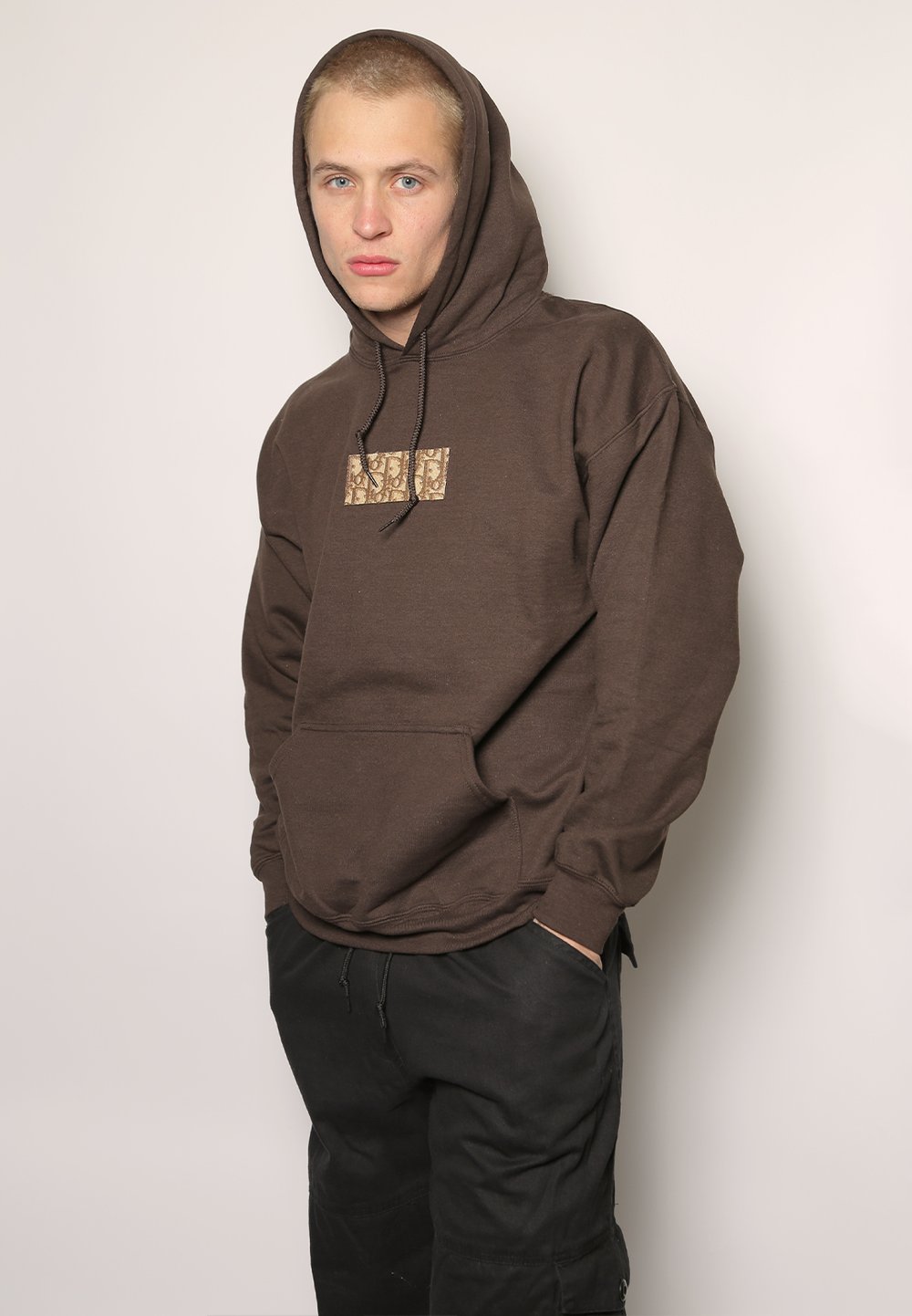 men's dior patch oversized hoodie sweatshirt