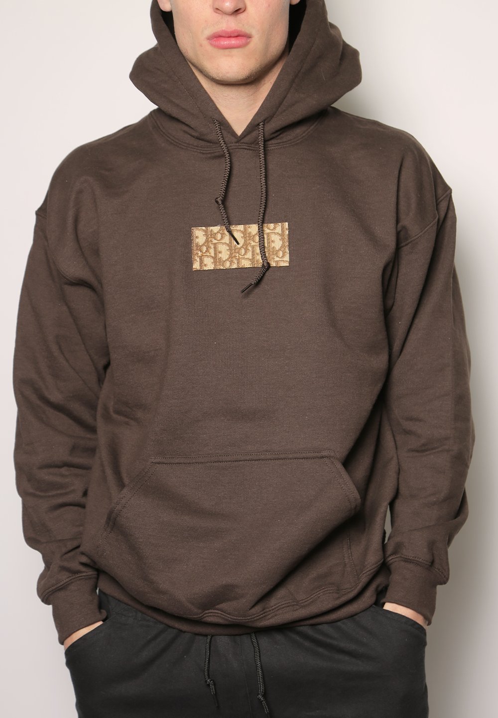 men's dior patch oversized hoodie sweatshirt