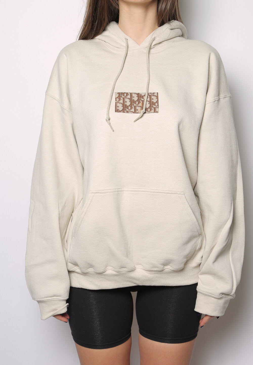 designer patch oversized hoodie sweatshirt