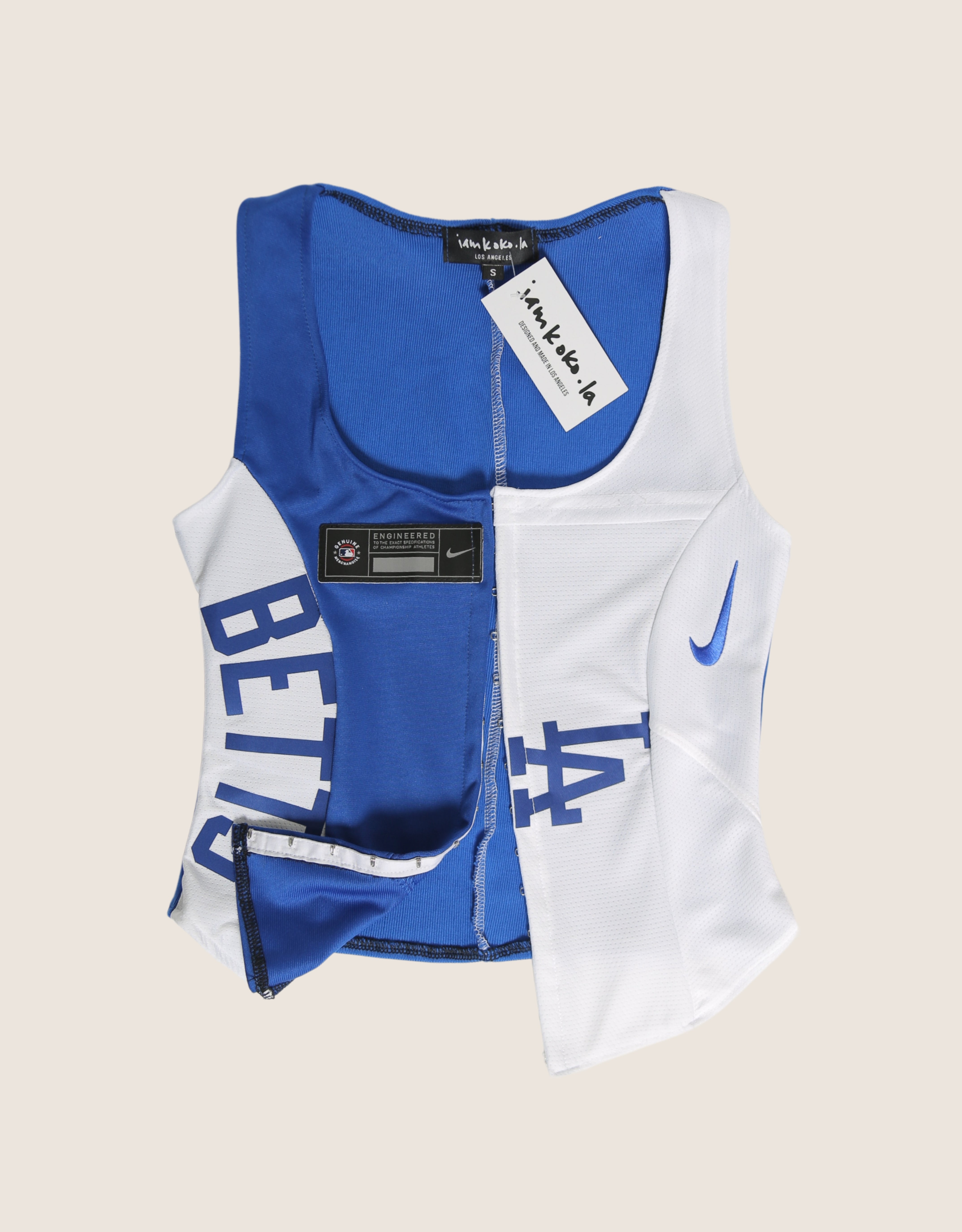 dodgers reworked jersey hook and eye tank