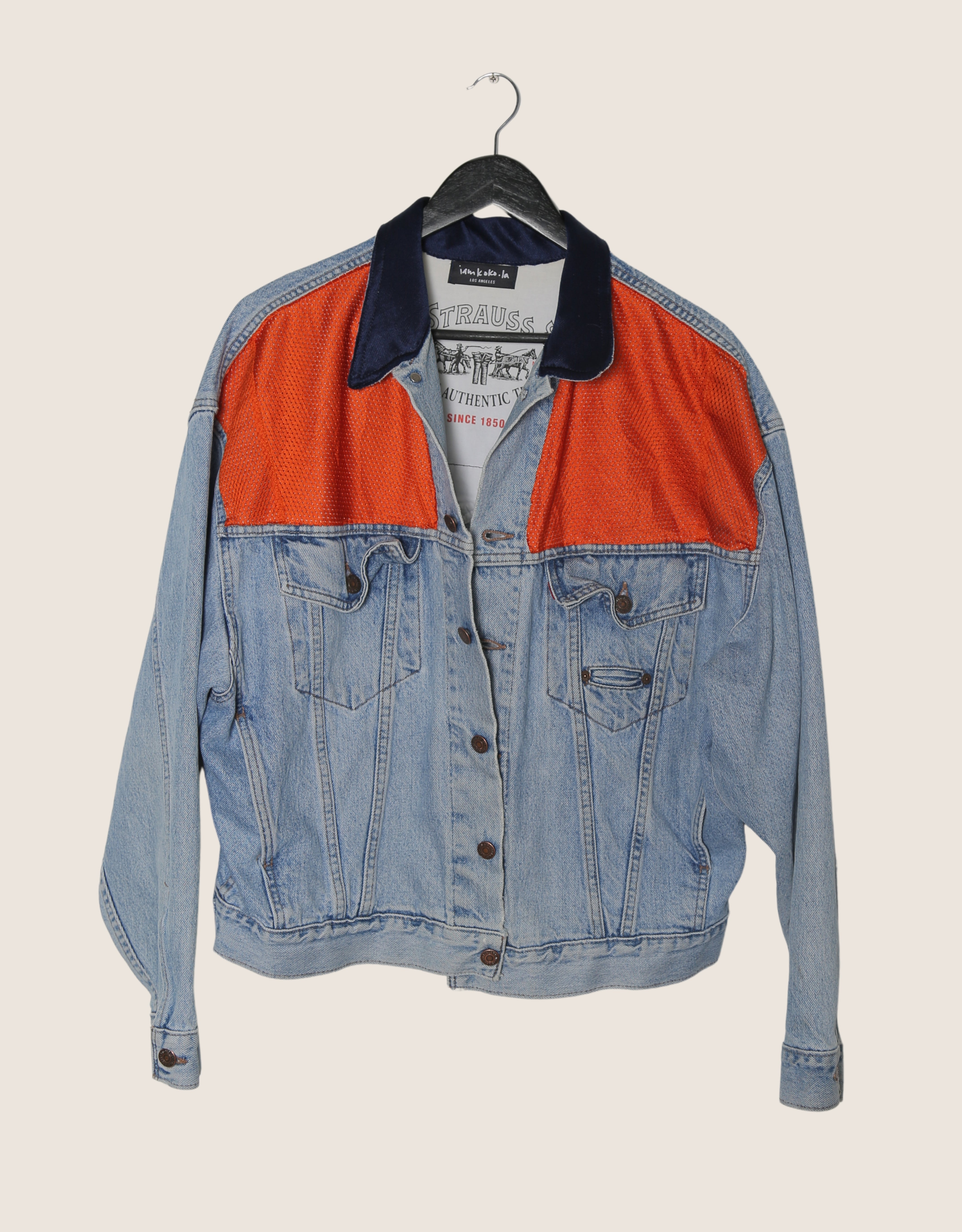 Dolphins reworked denim jacket