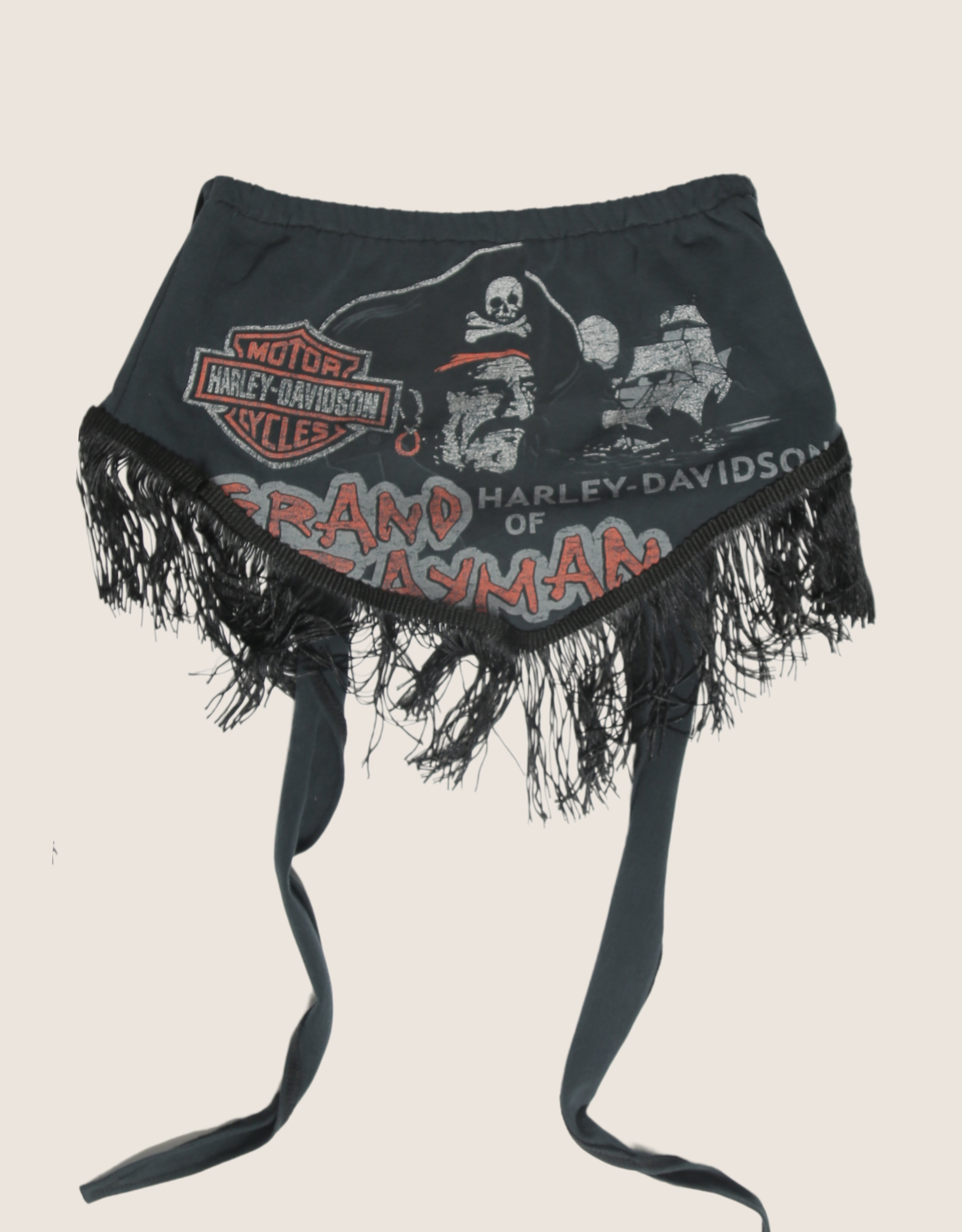 harley pirate fringe tie back tube top (m/l)