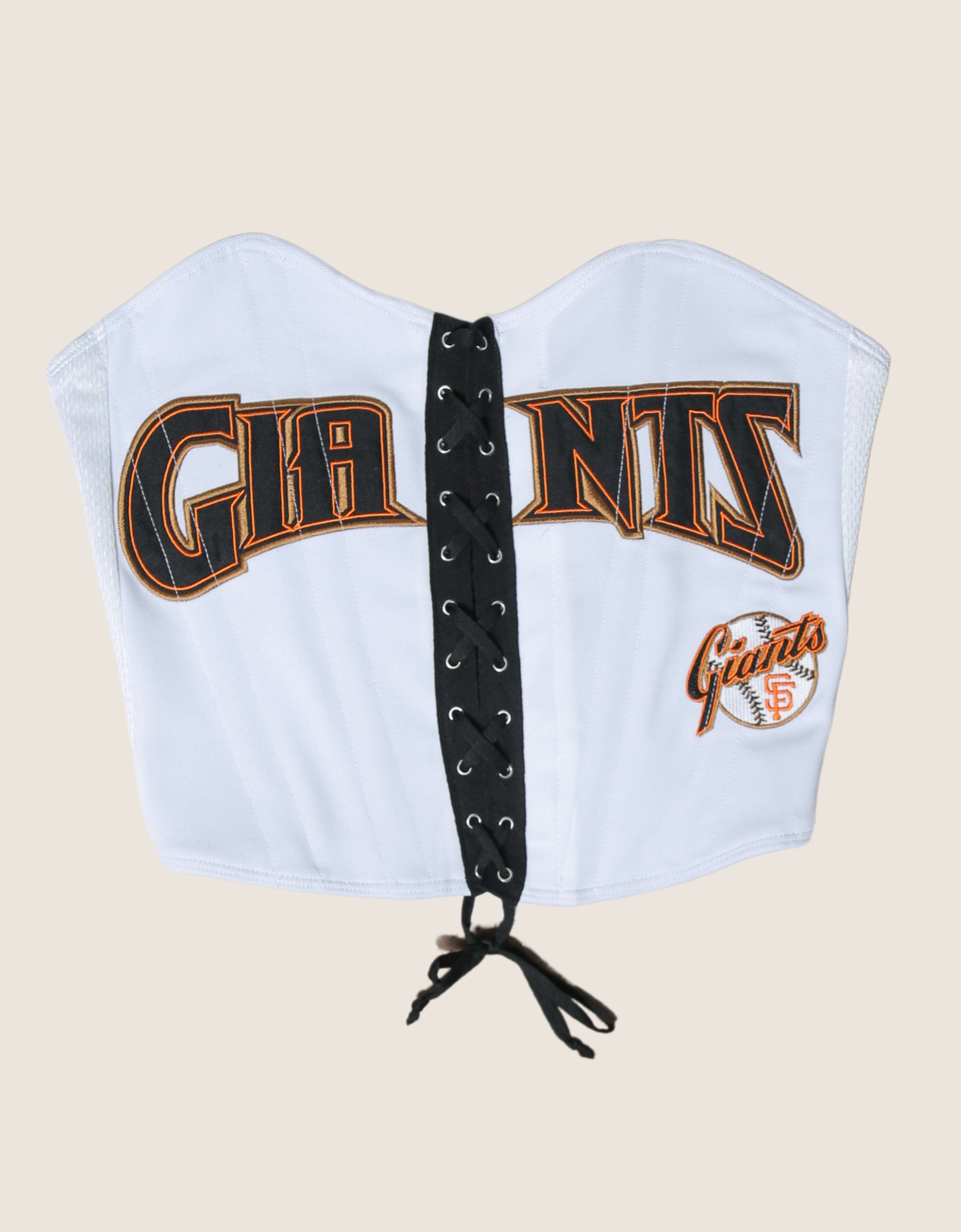 giants baseball strapless corset