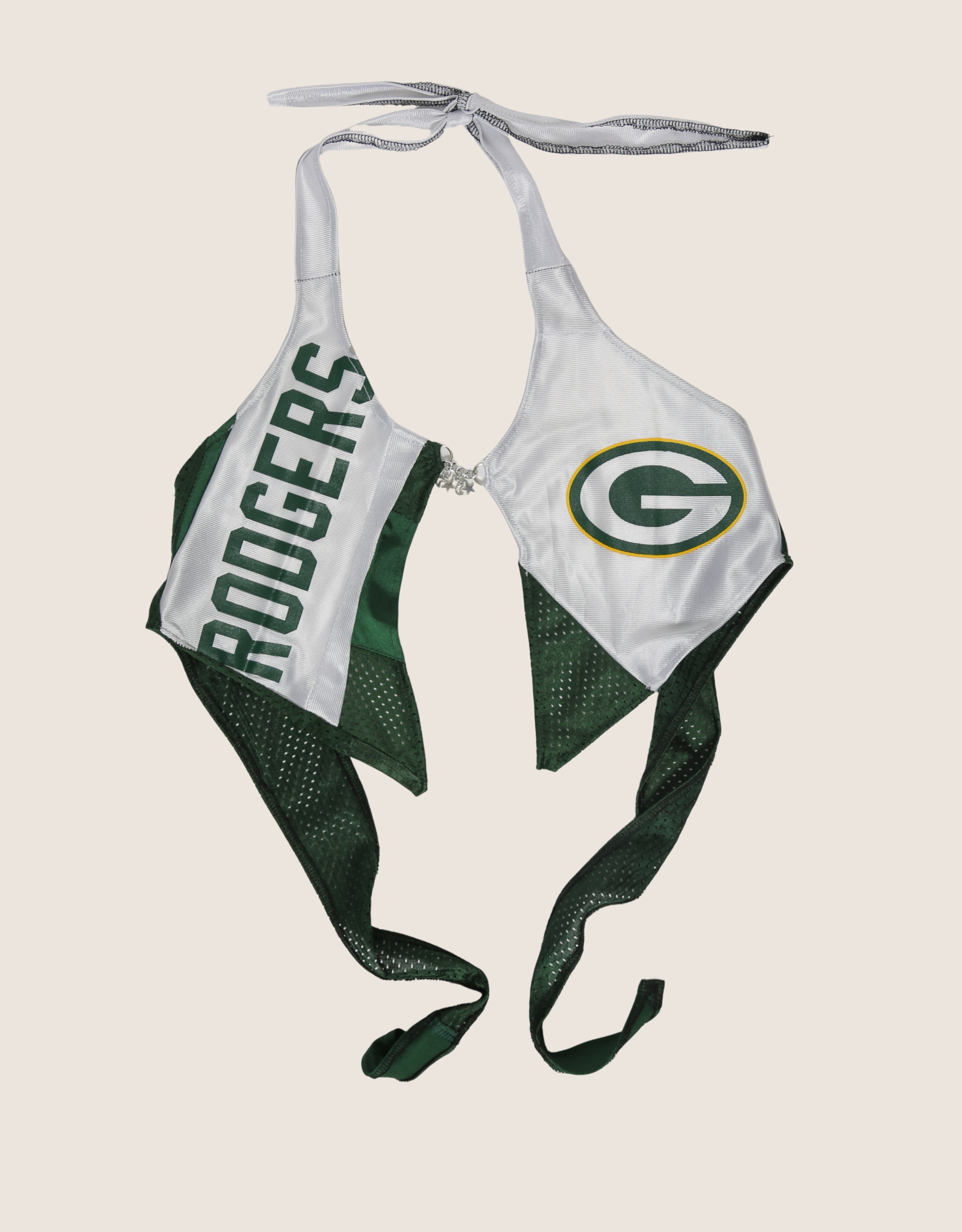 green bay charm front halter top