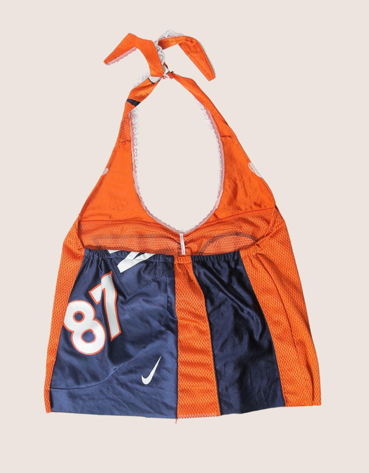 #87 lace trim jersey halter top